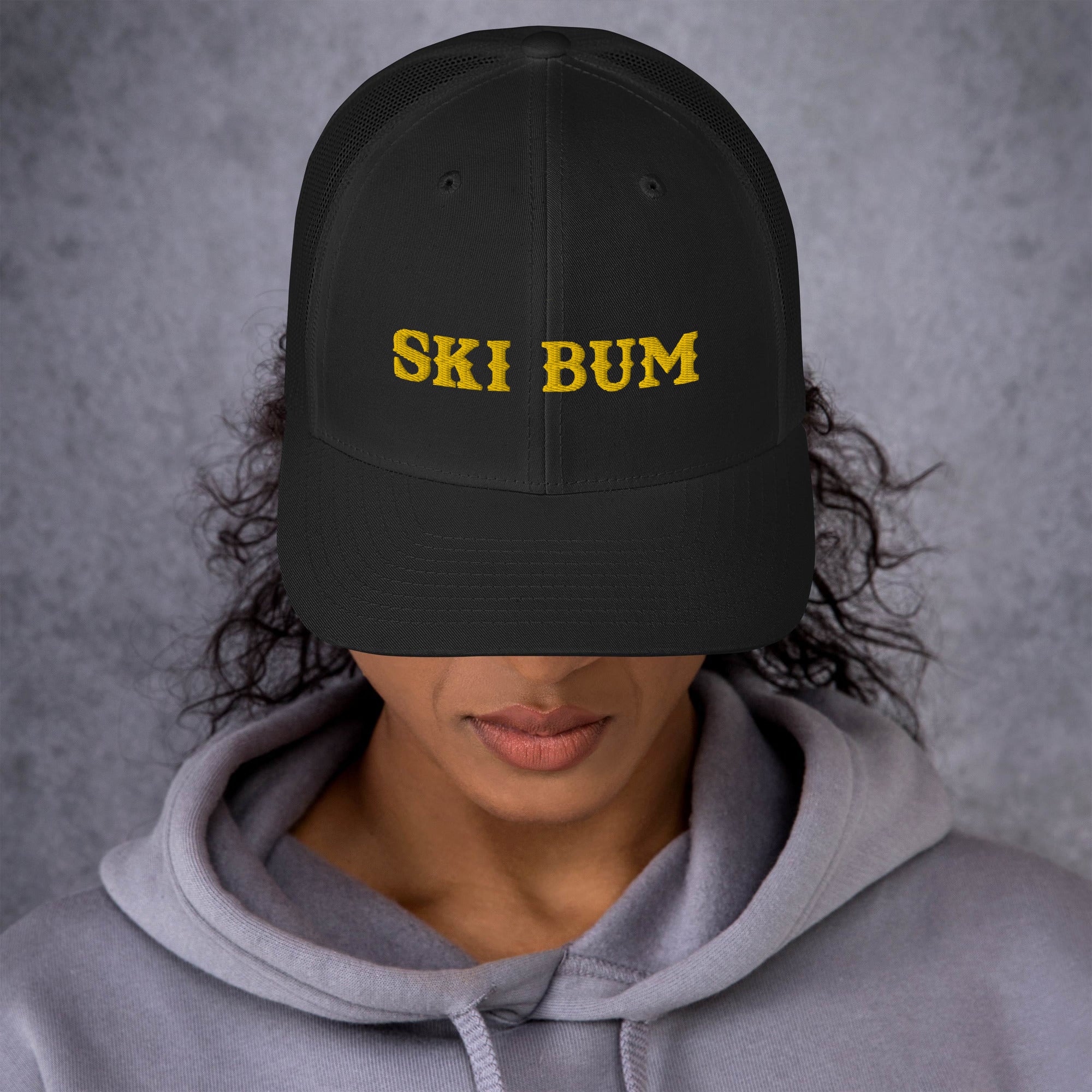 Casquette trucker rétro Ski Bum Gold