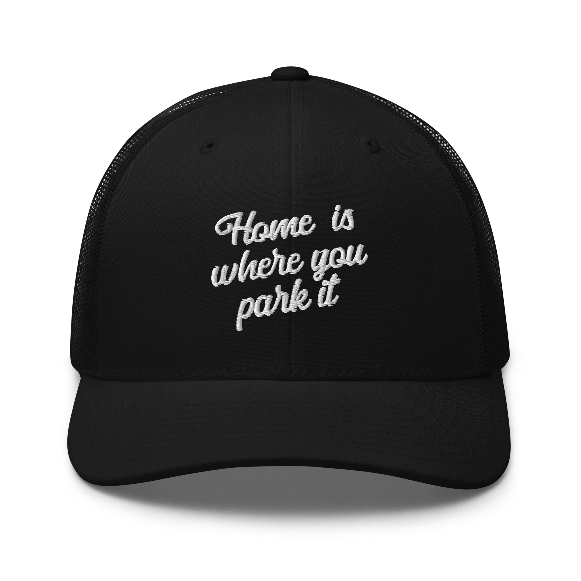 Casquette trucker rétro Home is where you park it white