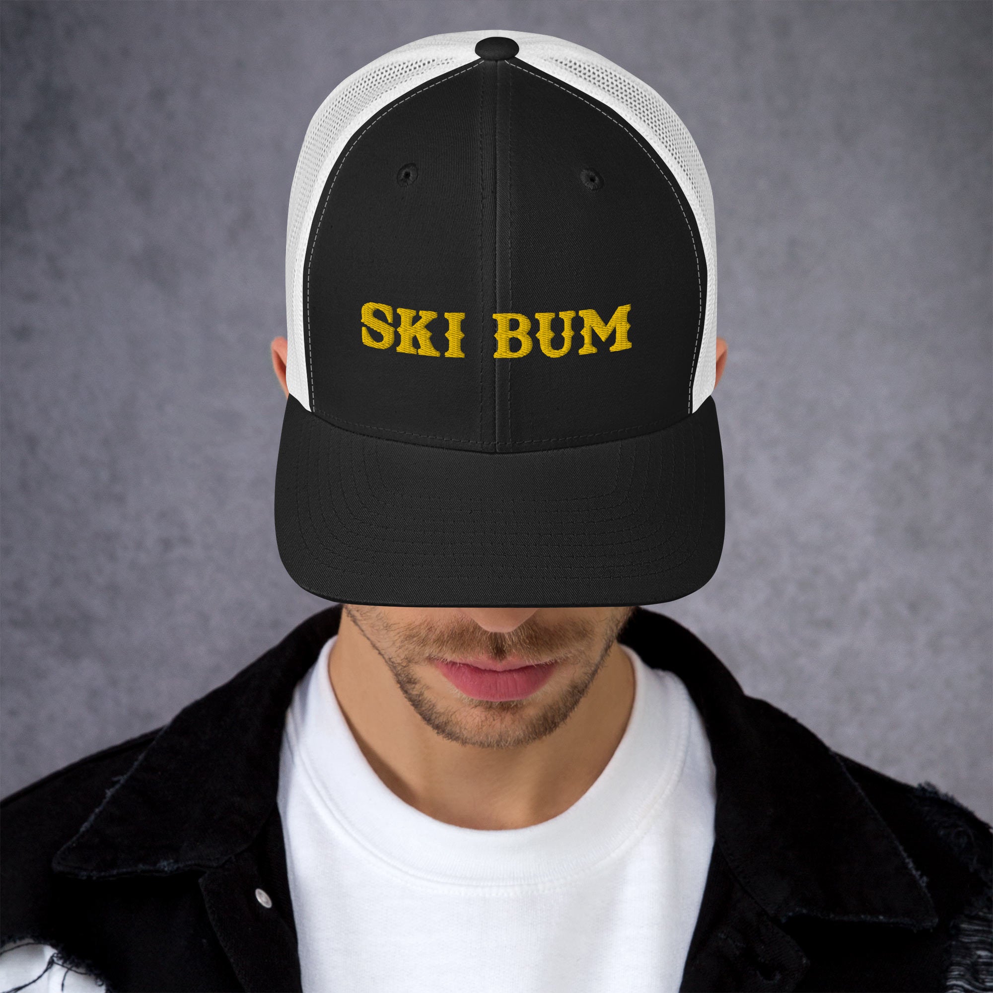 Casquette trucker rétro bicolore Ski Bum Gold