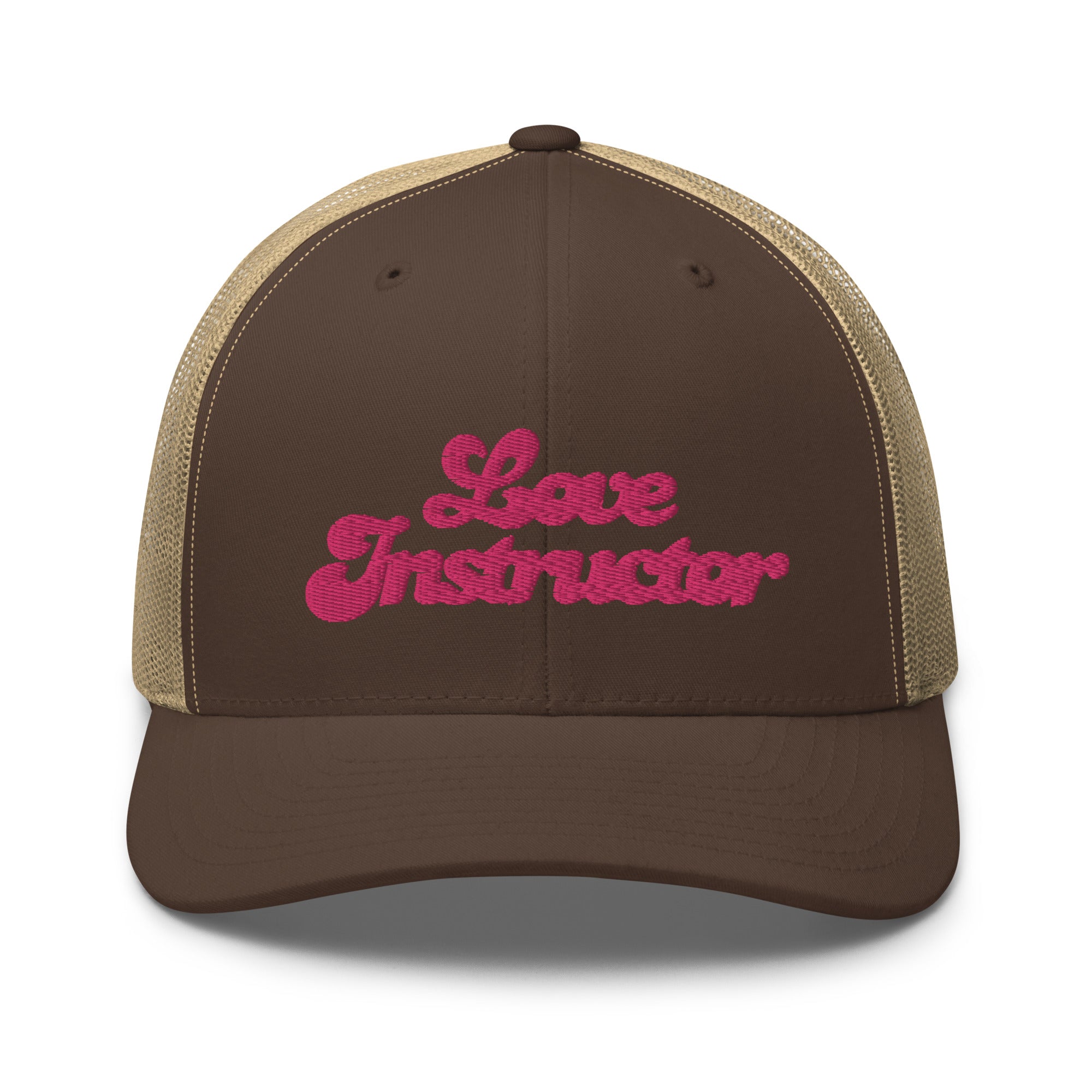 Casquette trucker rétro bicolore Love instructor