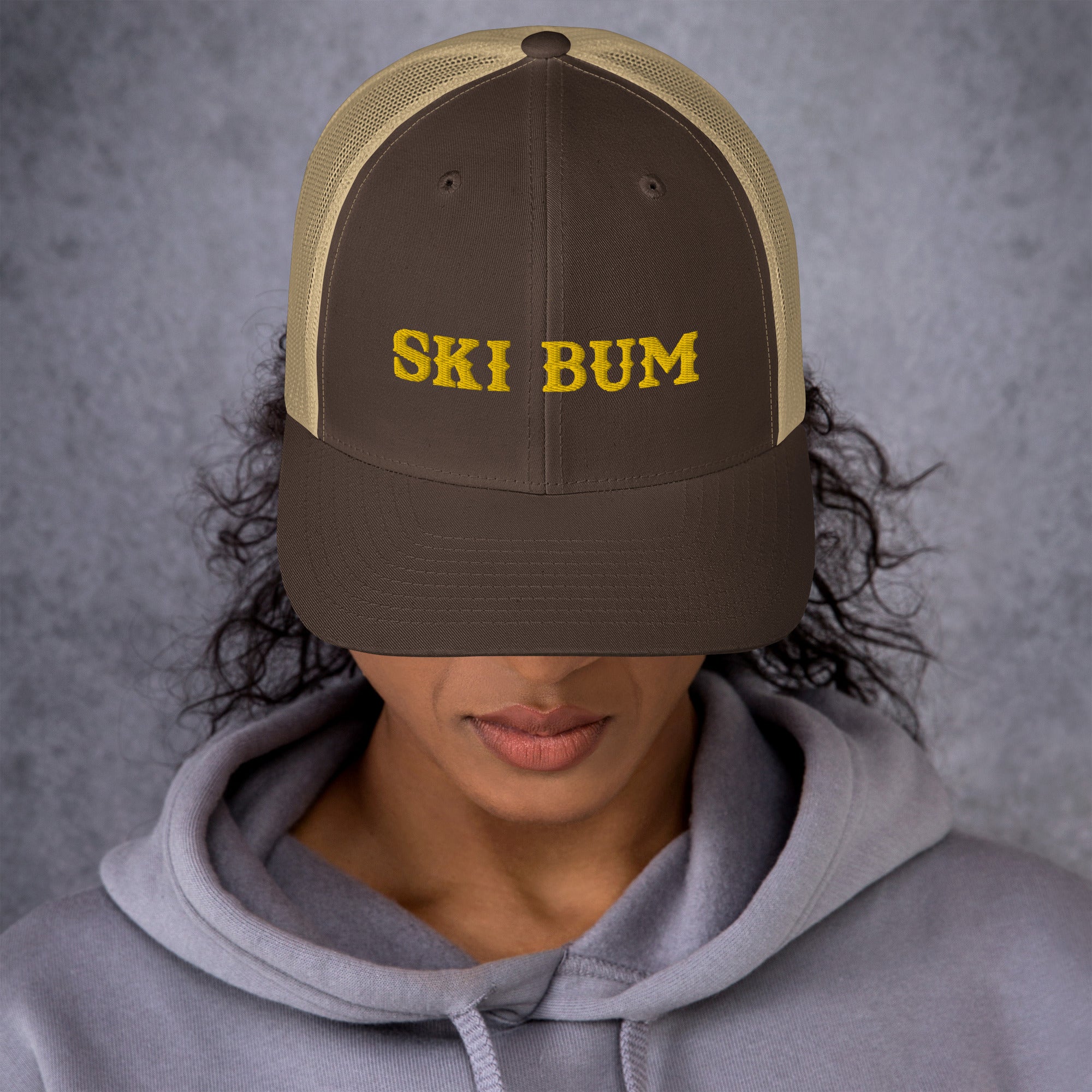 Casquette trucker rétro bicolore Ski Bum Gold