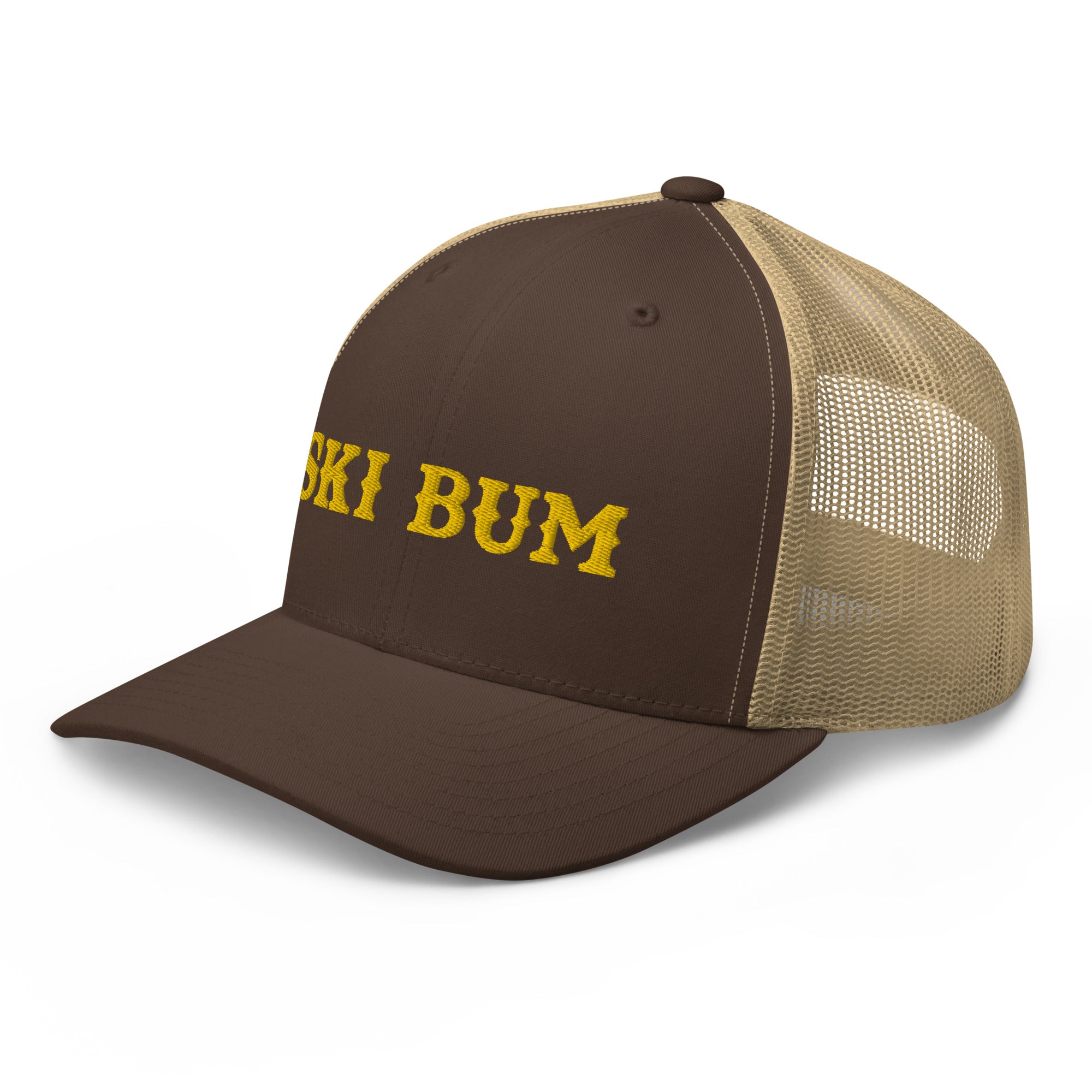 Casquette trucker rétro bicolore Ski Bum Gold