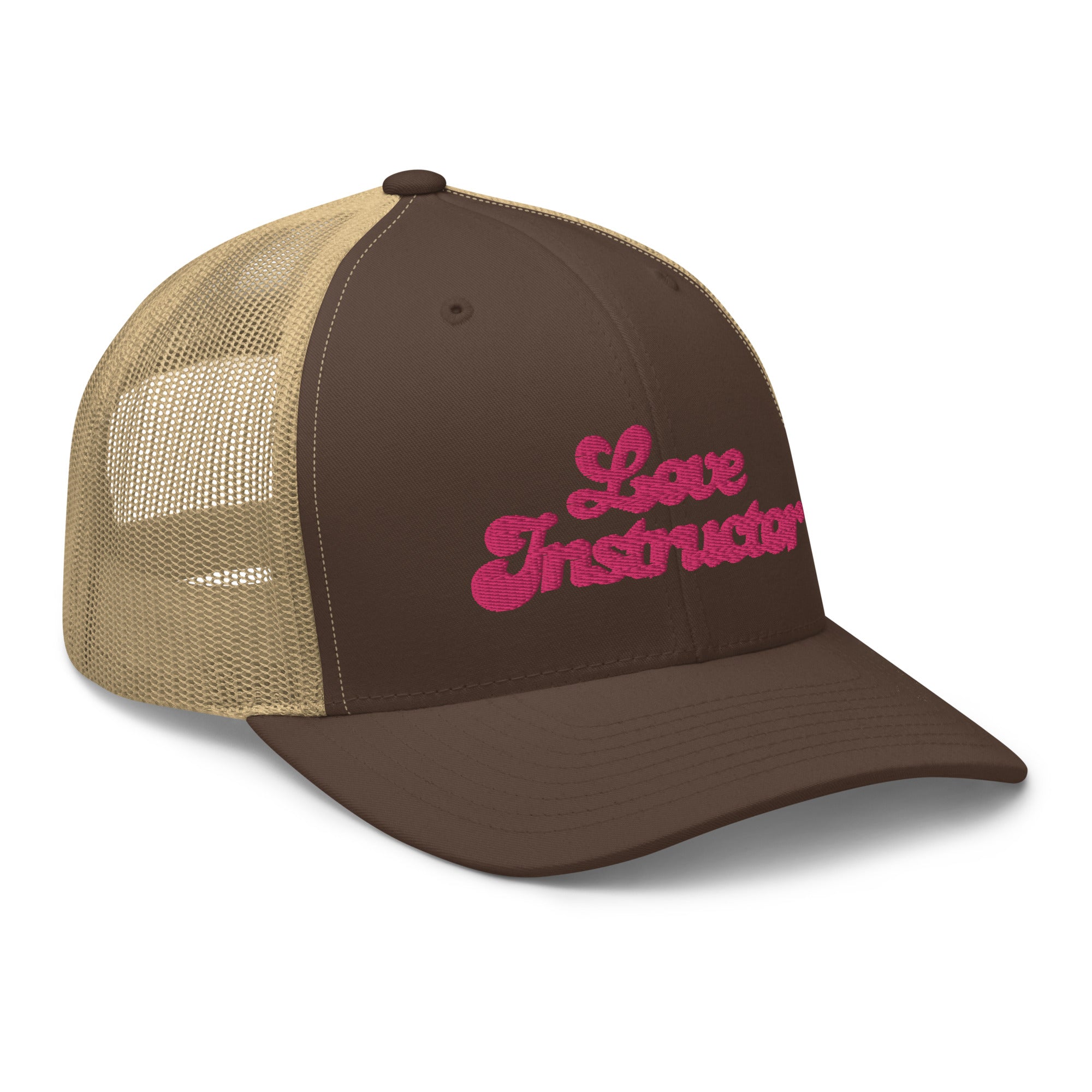 Casquette trucker rétro bicolore Love instructor