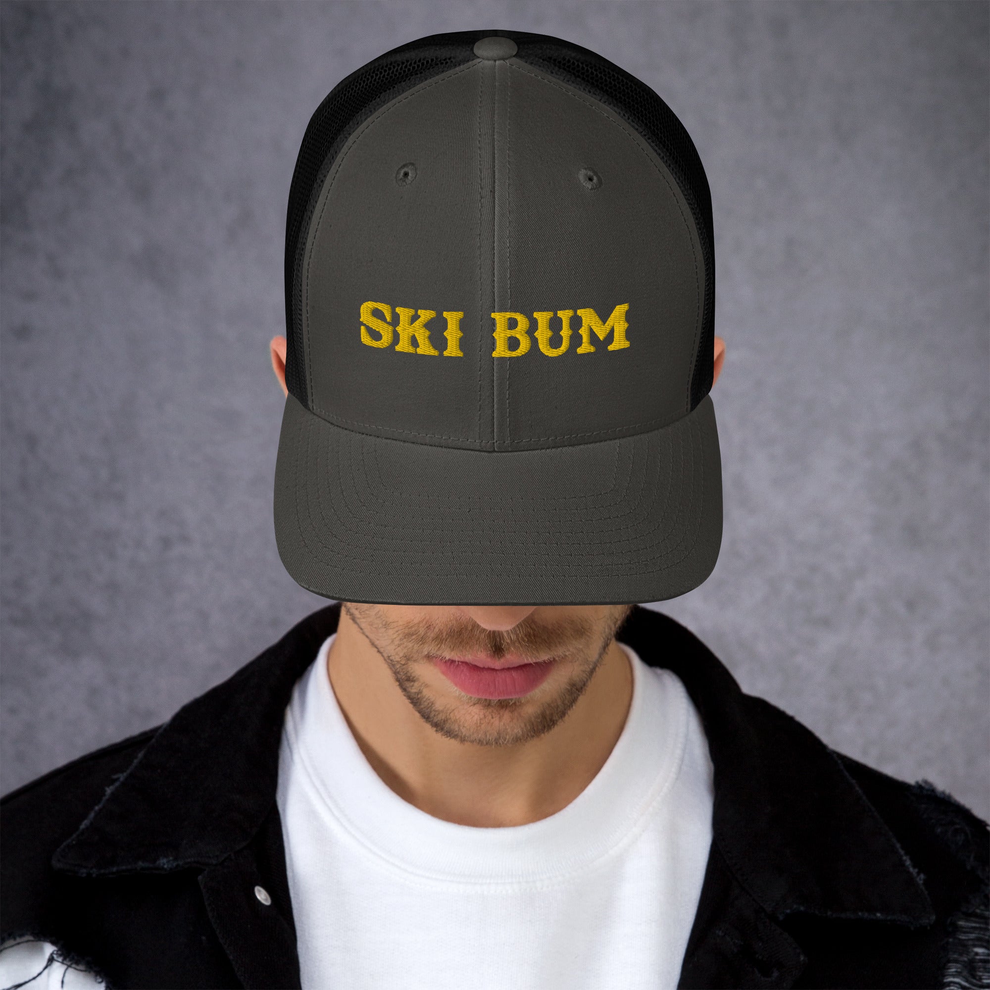 Casquette trucker rétro bicolore Ski Bum Gold