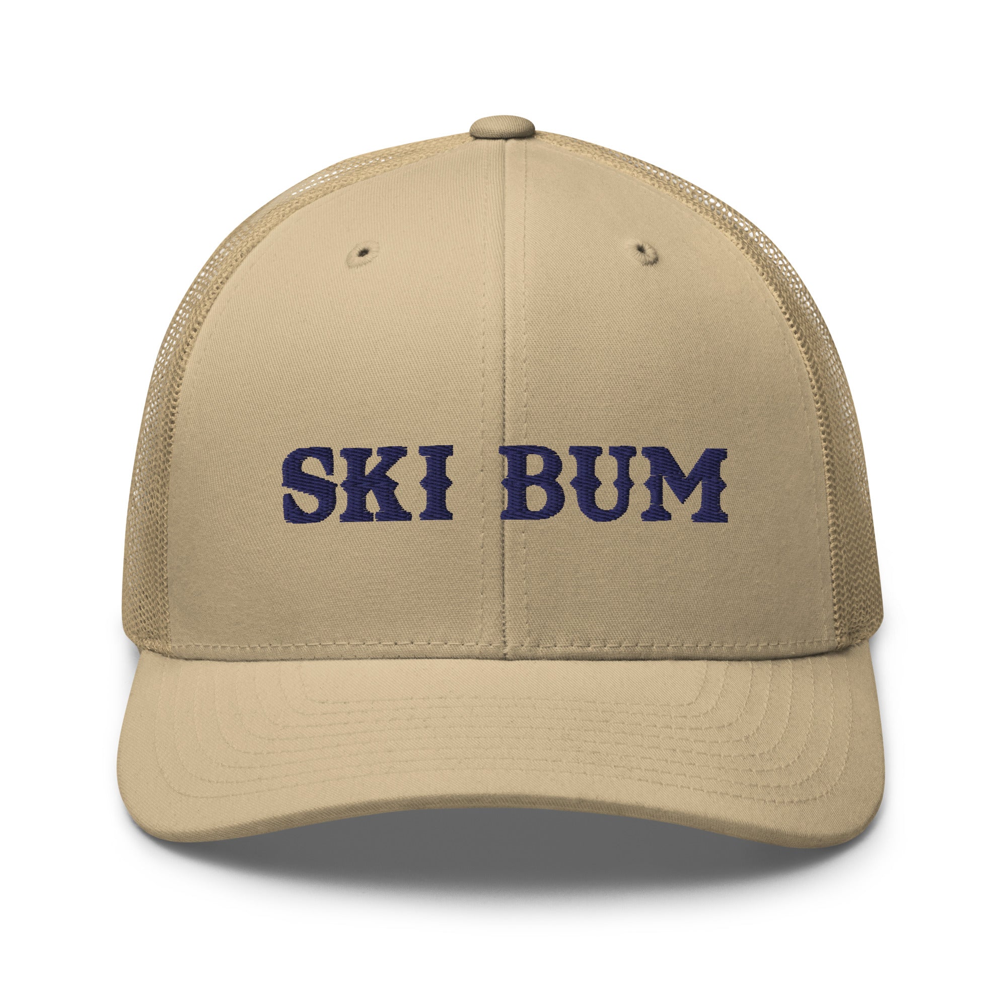 Casquette trucker rétro Ski Bum Navy 3DPuffy