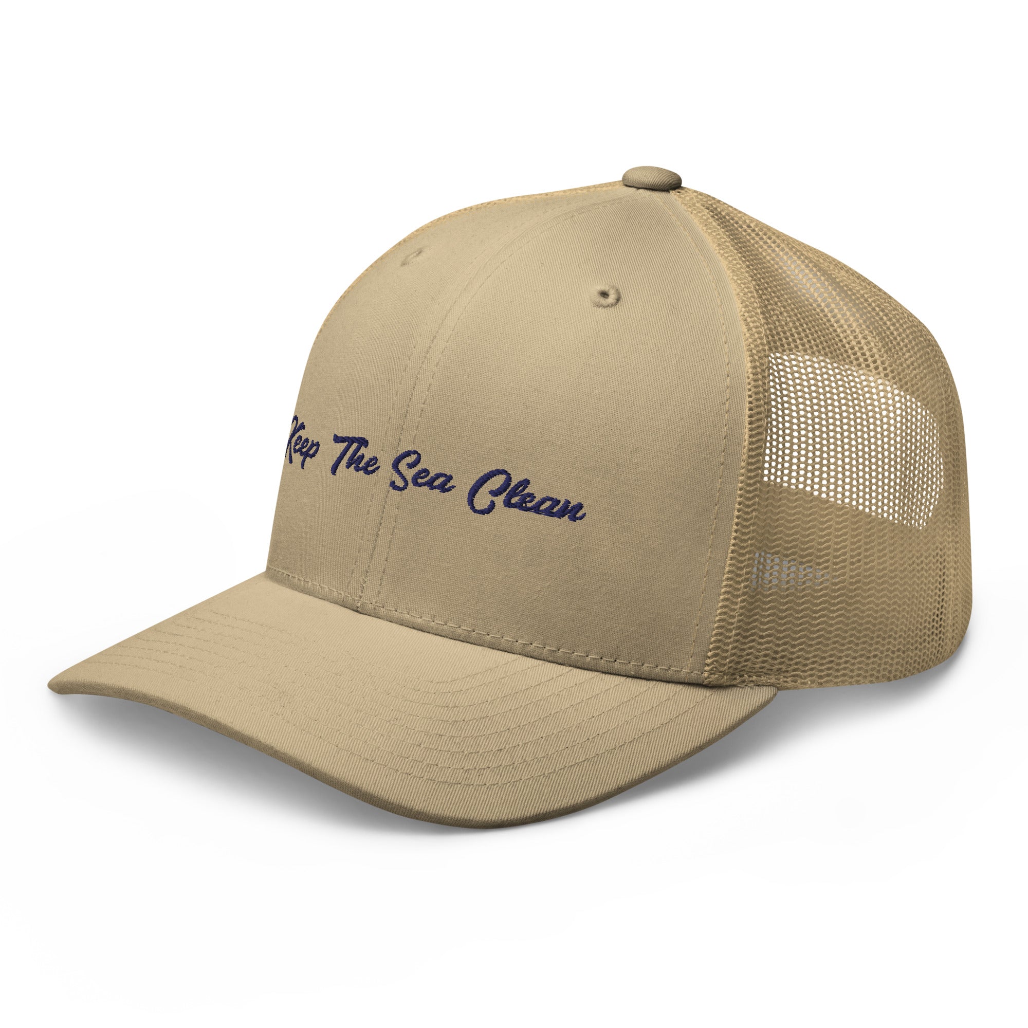 Retro Trucker Cap Keep The Sea Clean Navy