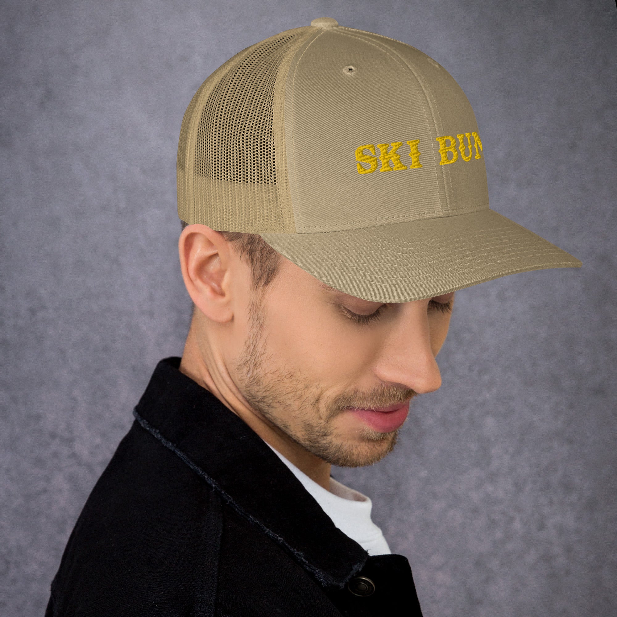 Casquette trucker rétro Ski Bum Gold