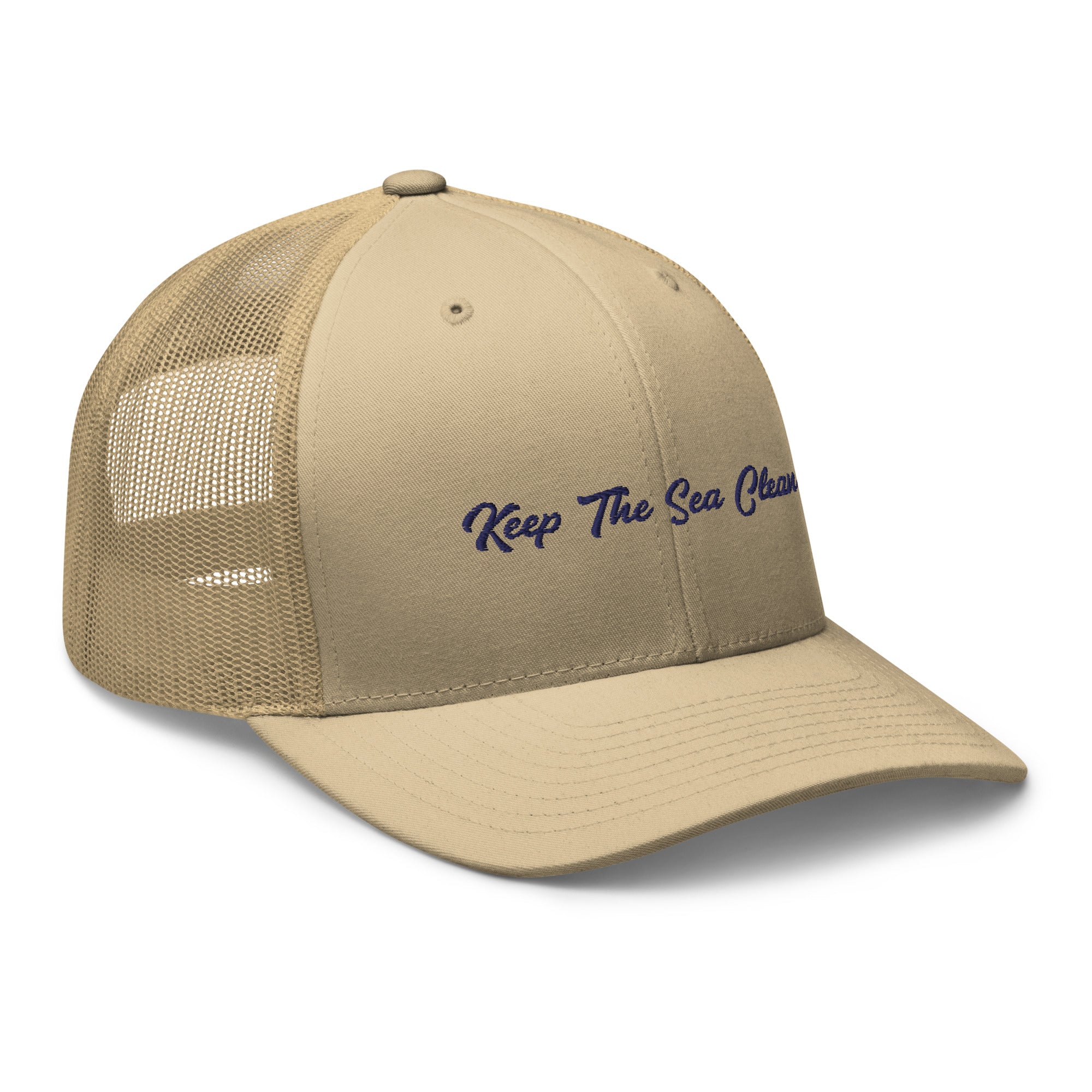 Retro Trucker Cap Keep The Sea Clean Navy