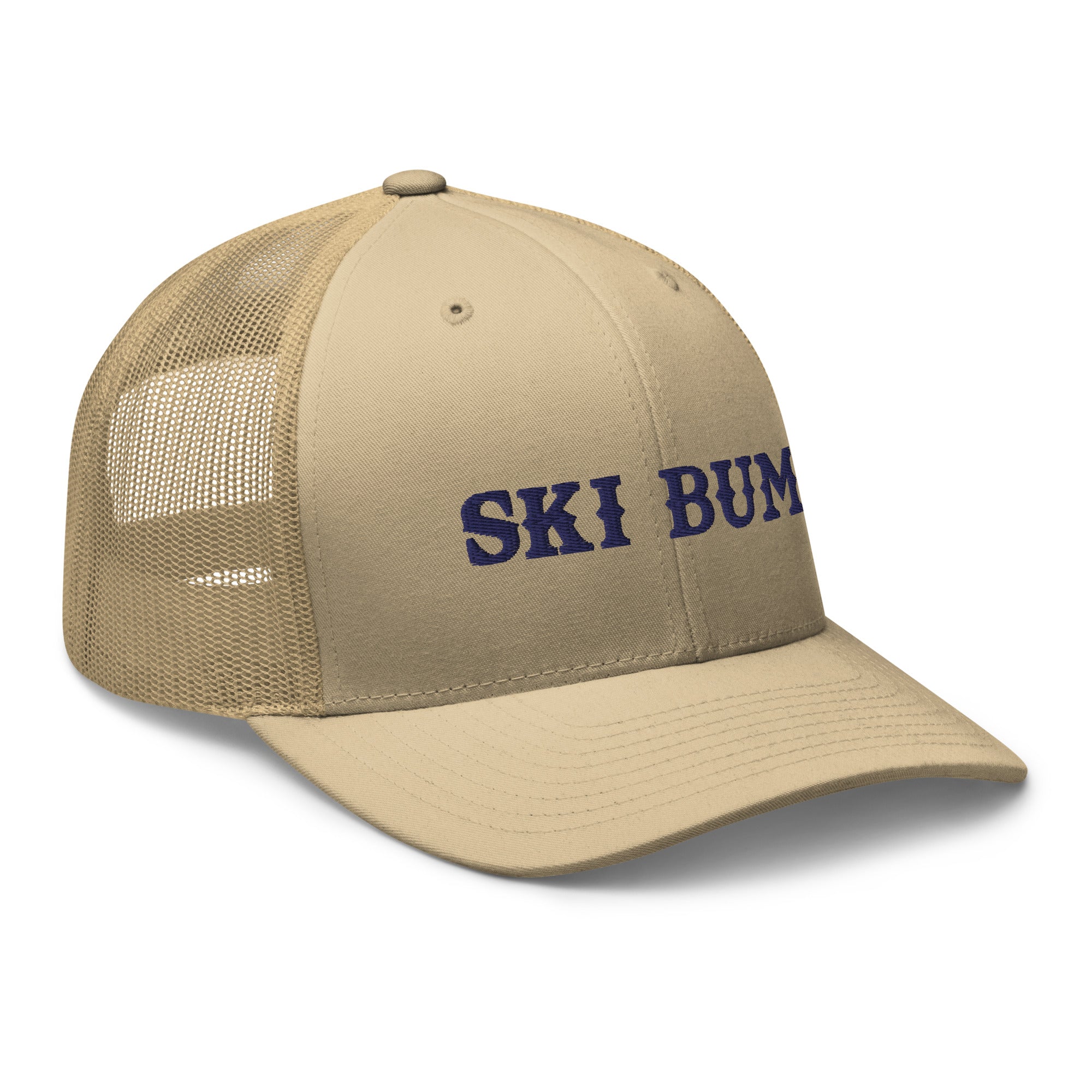 Casquette trucker rétro Ski Bum Navy 3DPuffy