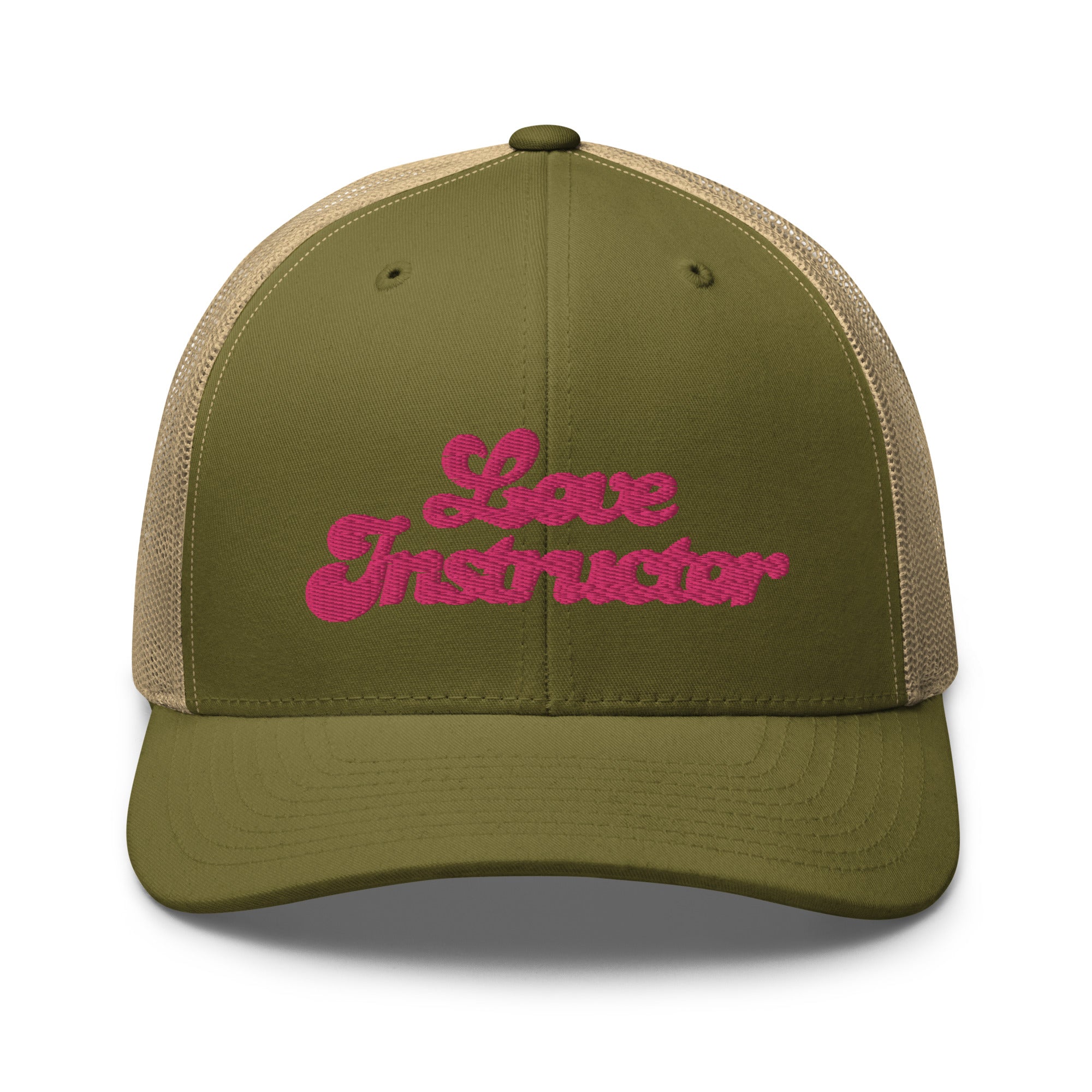 Casquette trucker rétro bicolore Love instructor