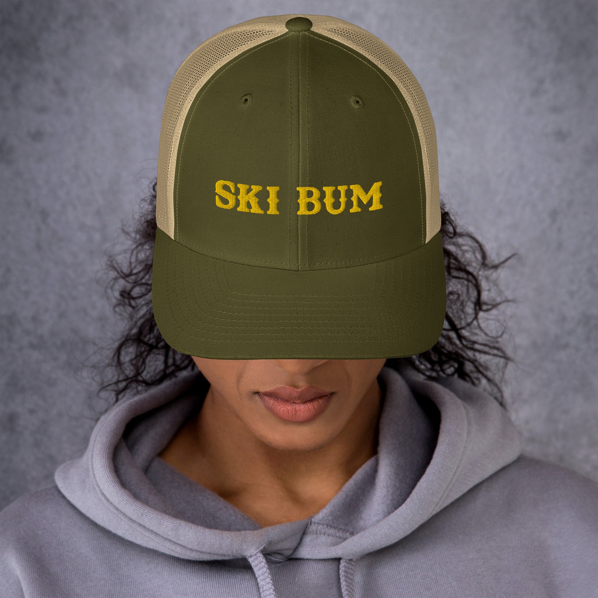 Casquette trucker rétro bicolore Ski Bum Gold