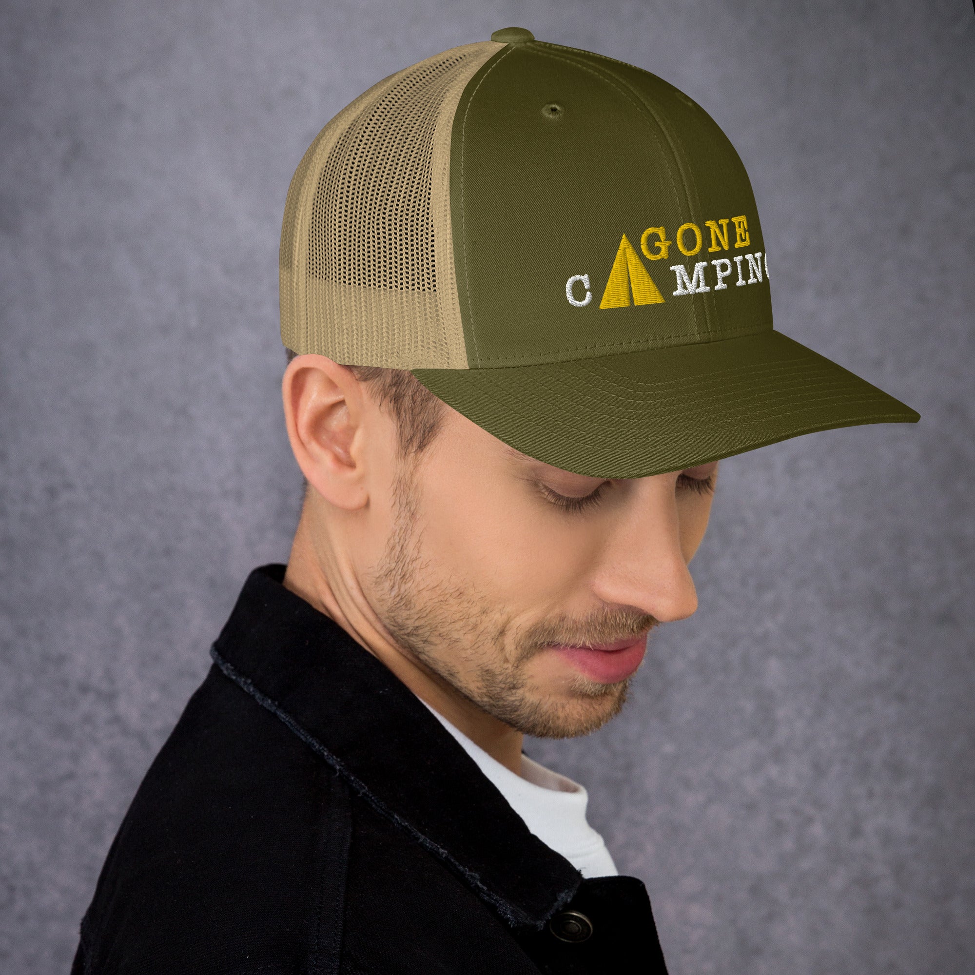 Casquette trucker rétro bicolore Gone Camping