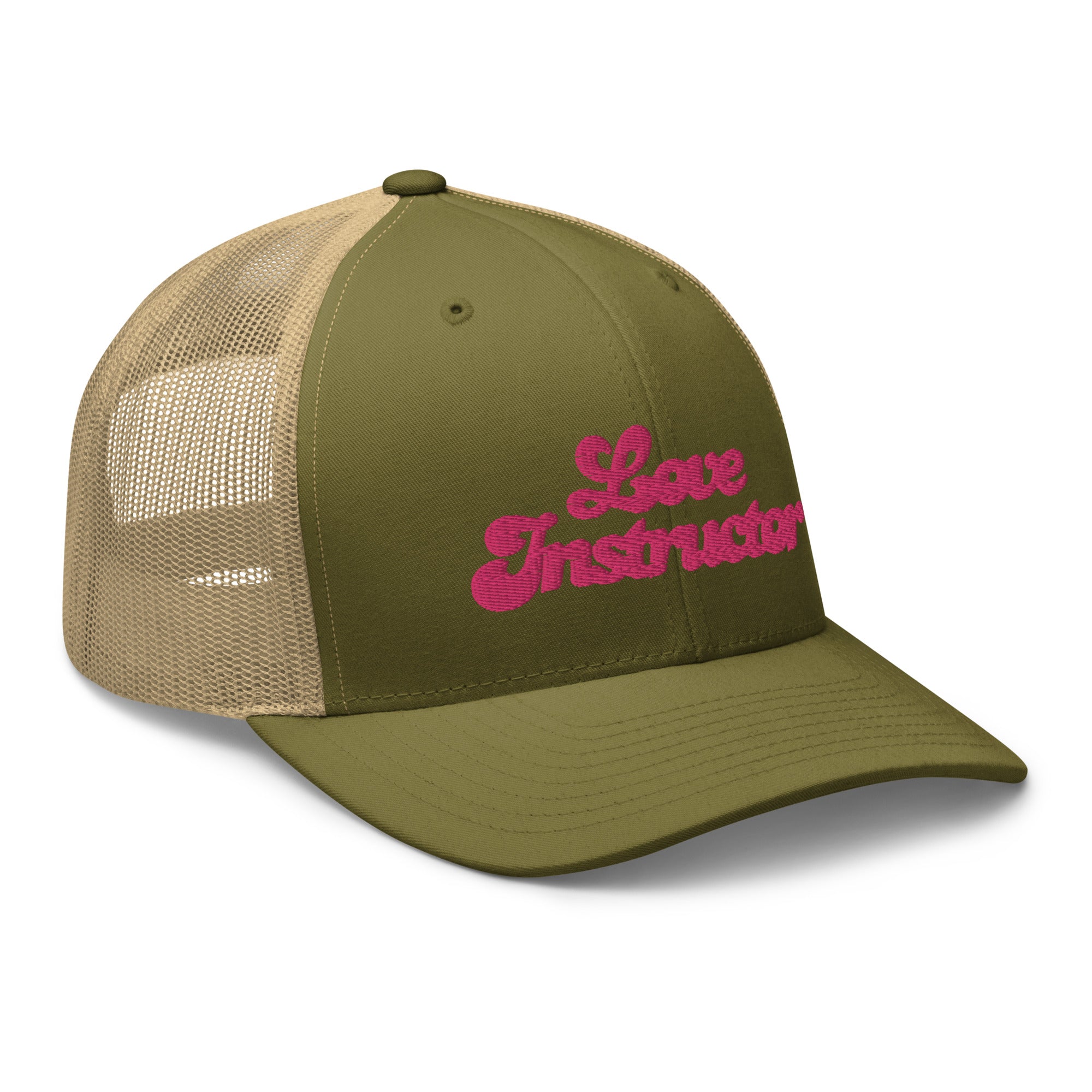 Casquette trucker rétro bicolore Love instructor