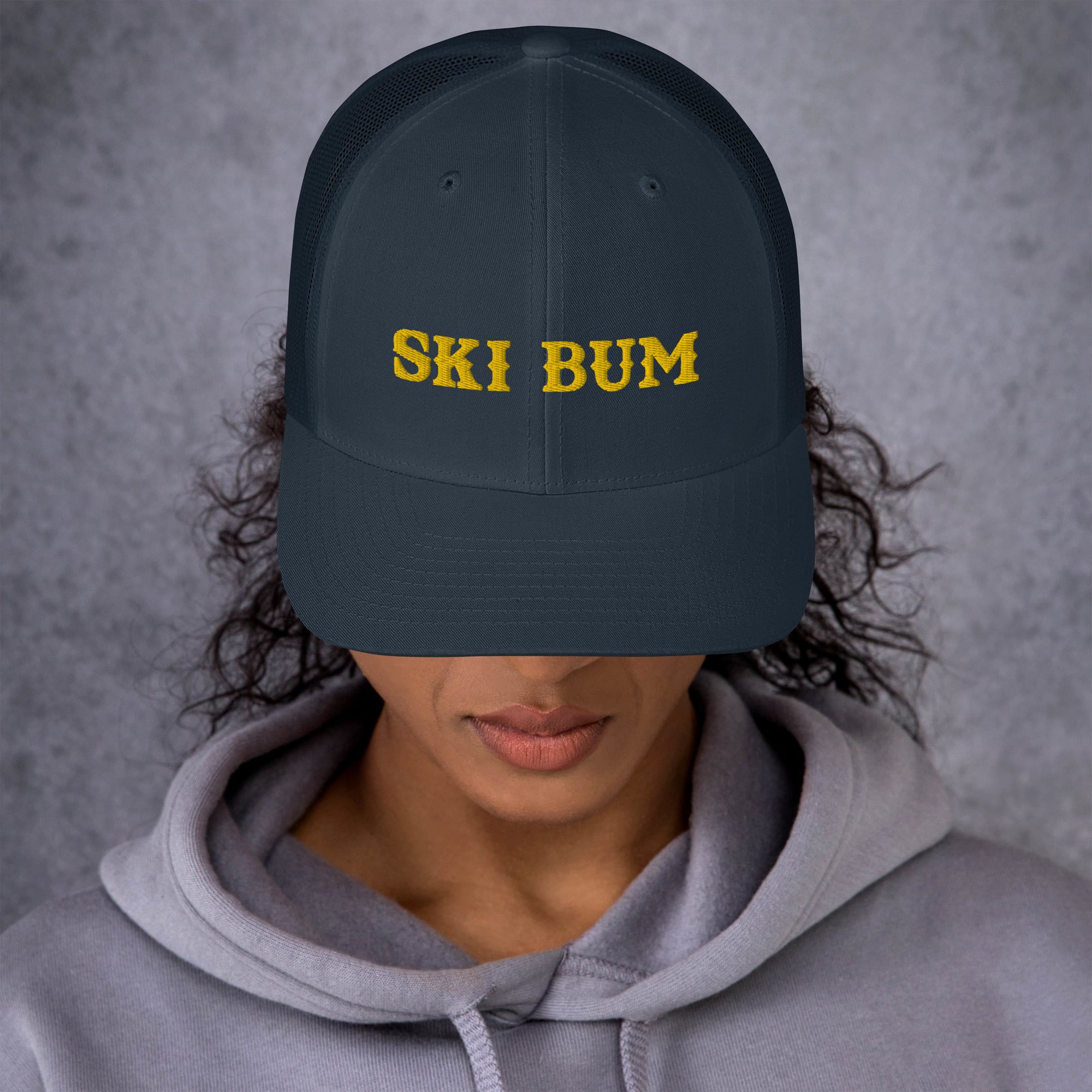 Casquette trucker rétro Ski Bum Gold