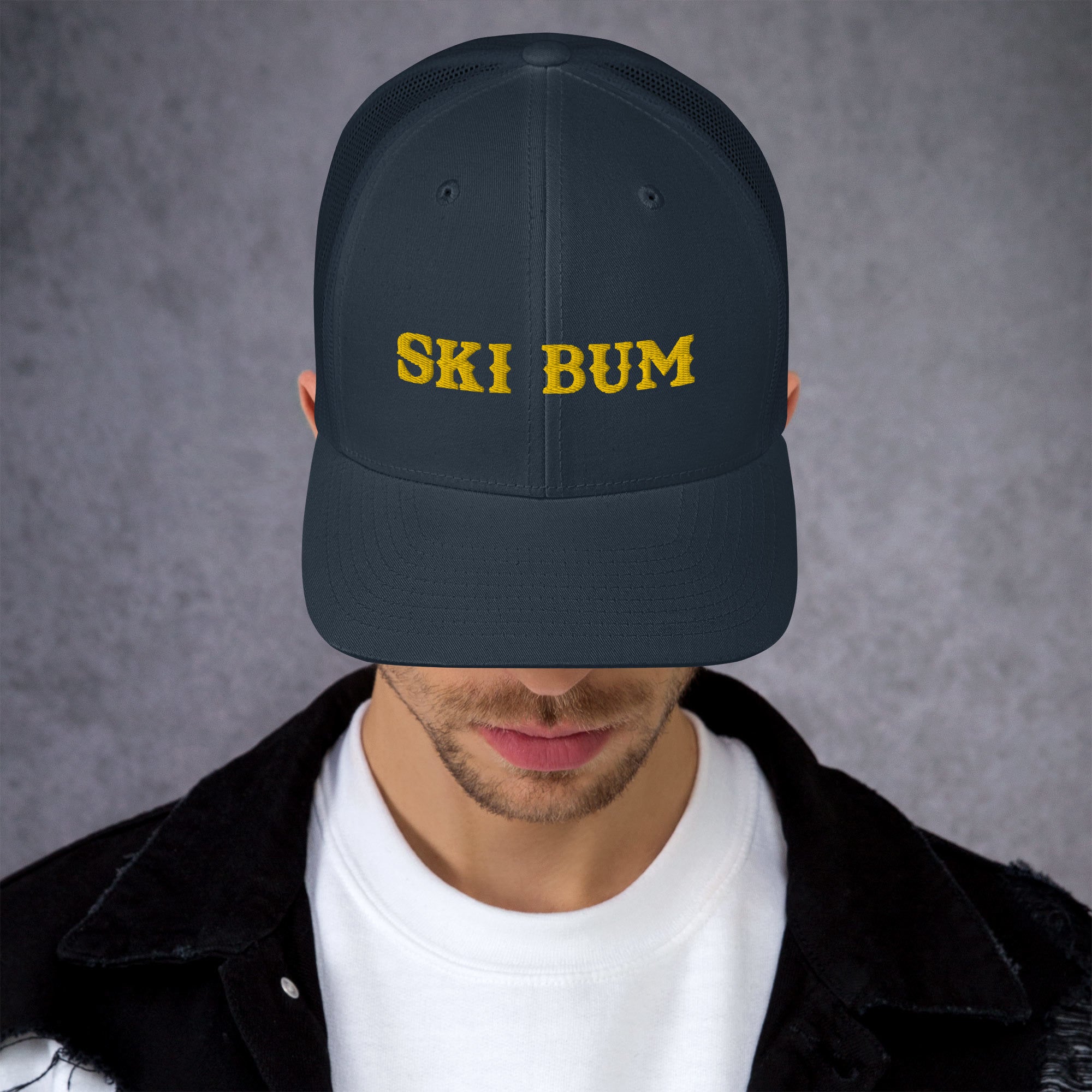 Casquette trucker rétro Ski Bum Gold