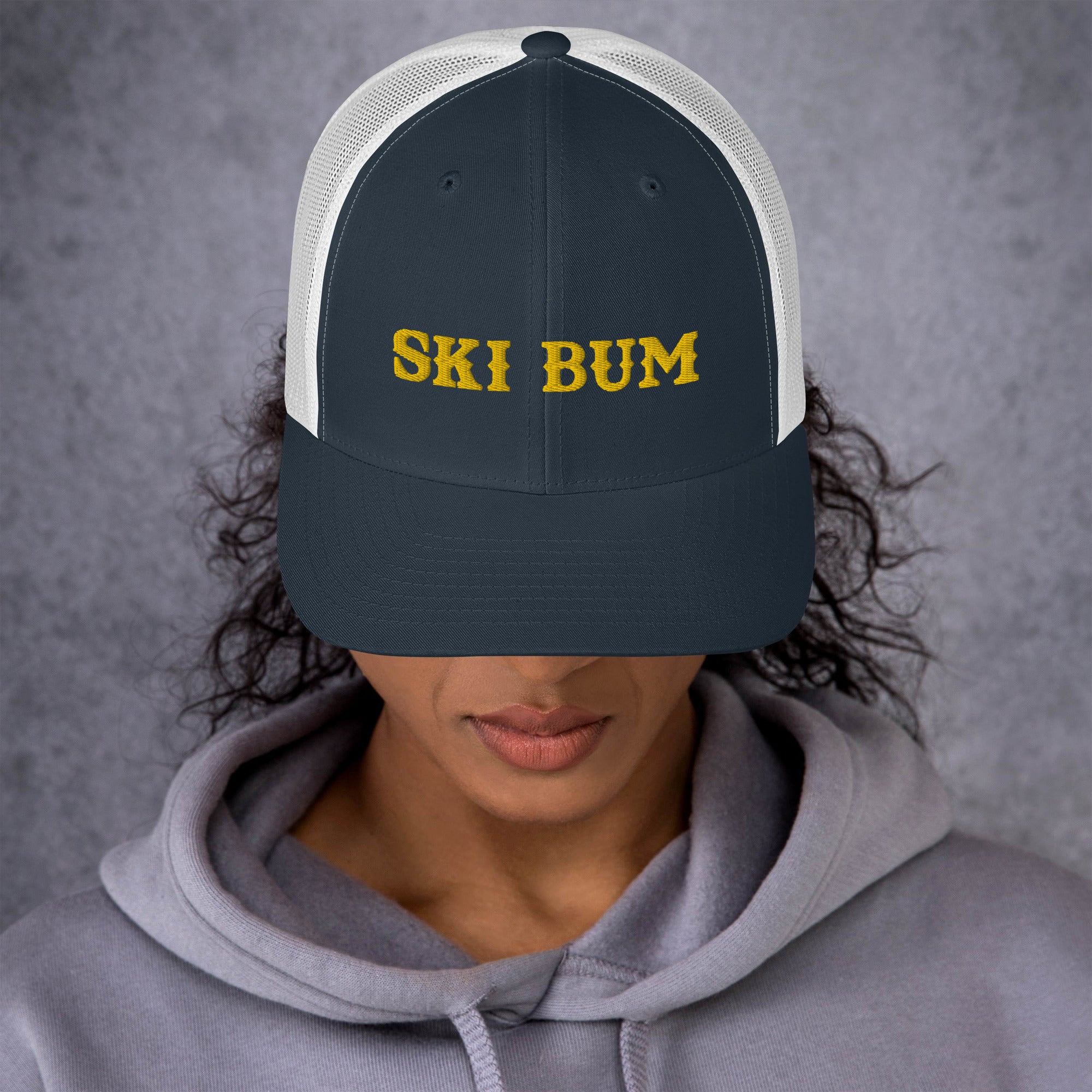 Casquette trucker rétro bicolore Ski Bum Gold