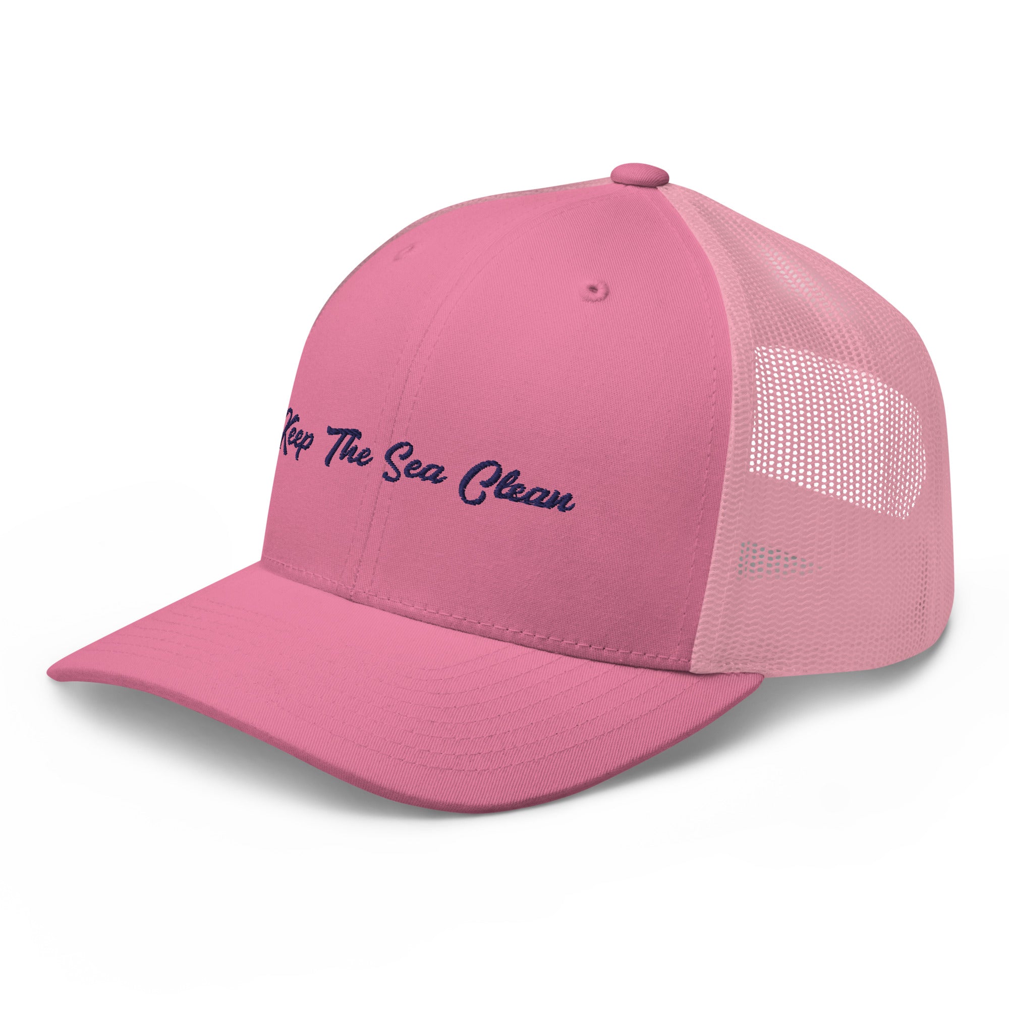 Retro Trucker Cap Keep The Sea Clean Navy
