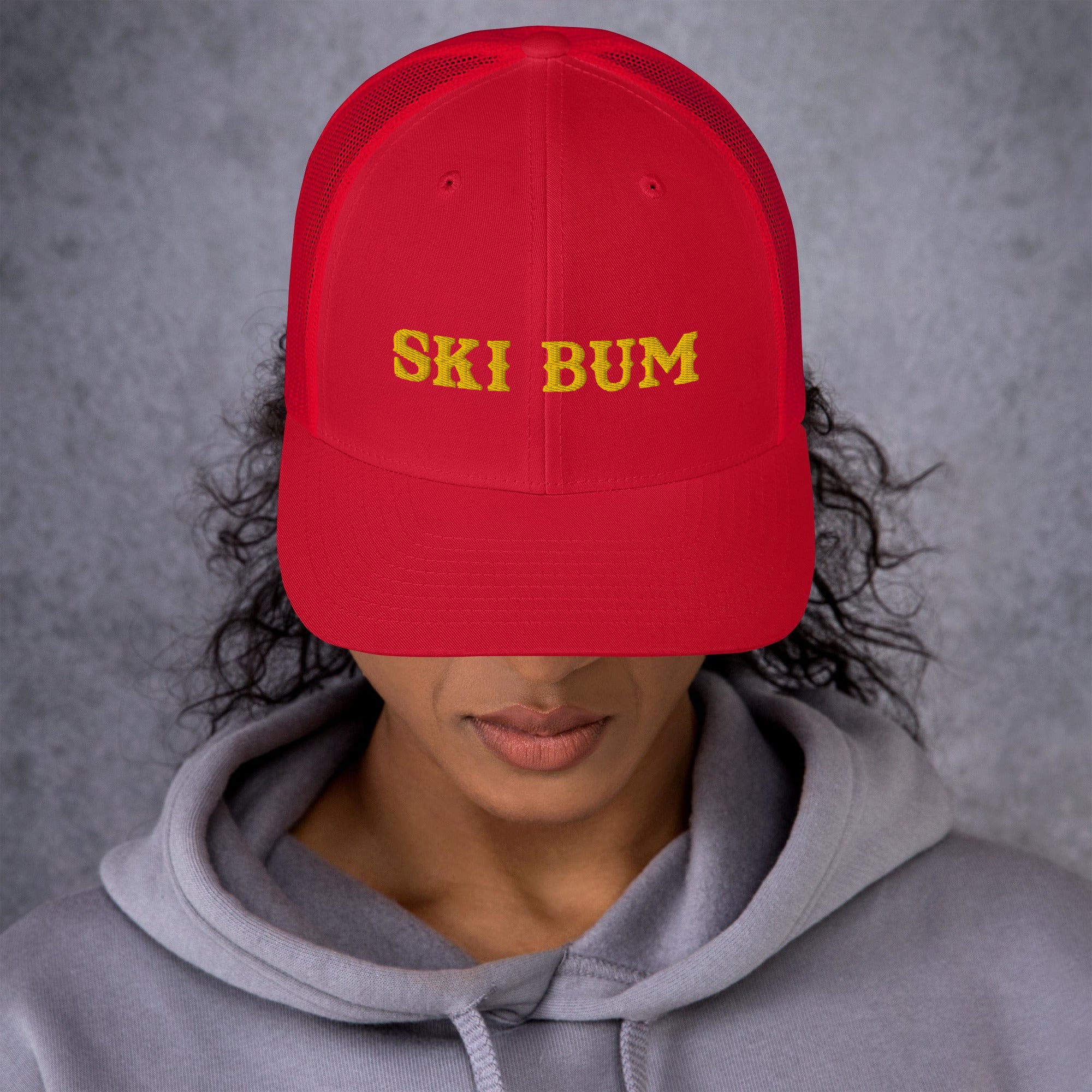 Casquette trucker rétro Ski Bum Gold