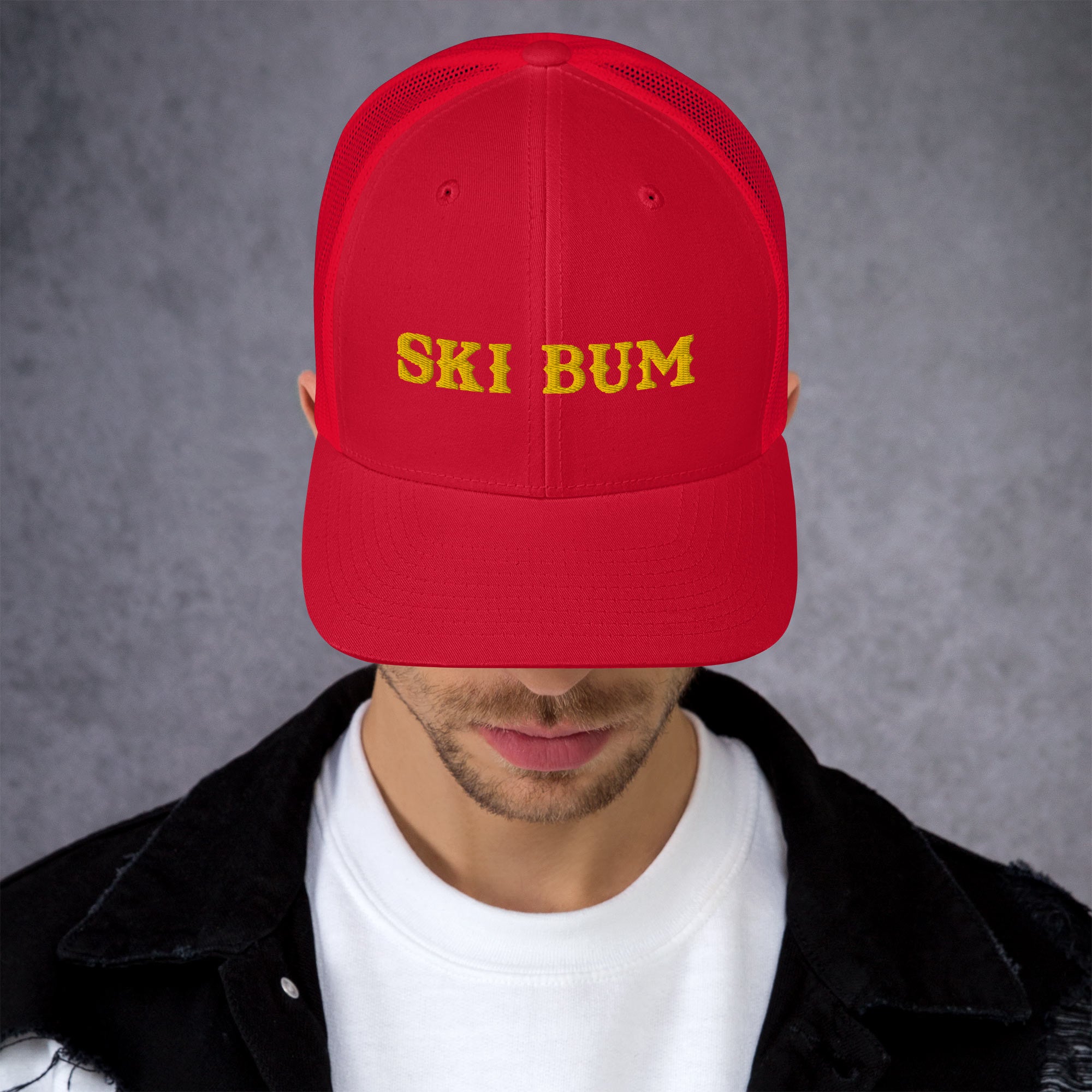 Casquette trucker rétro Ski Bum Gold