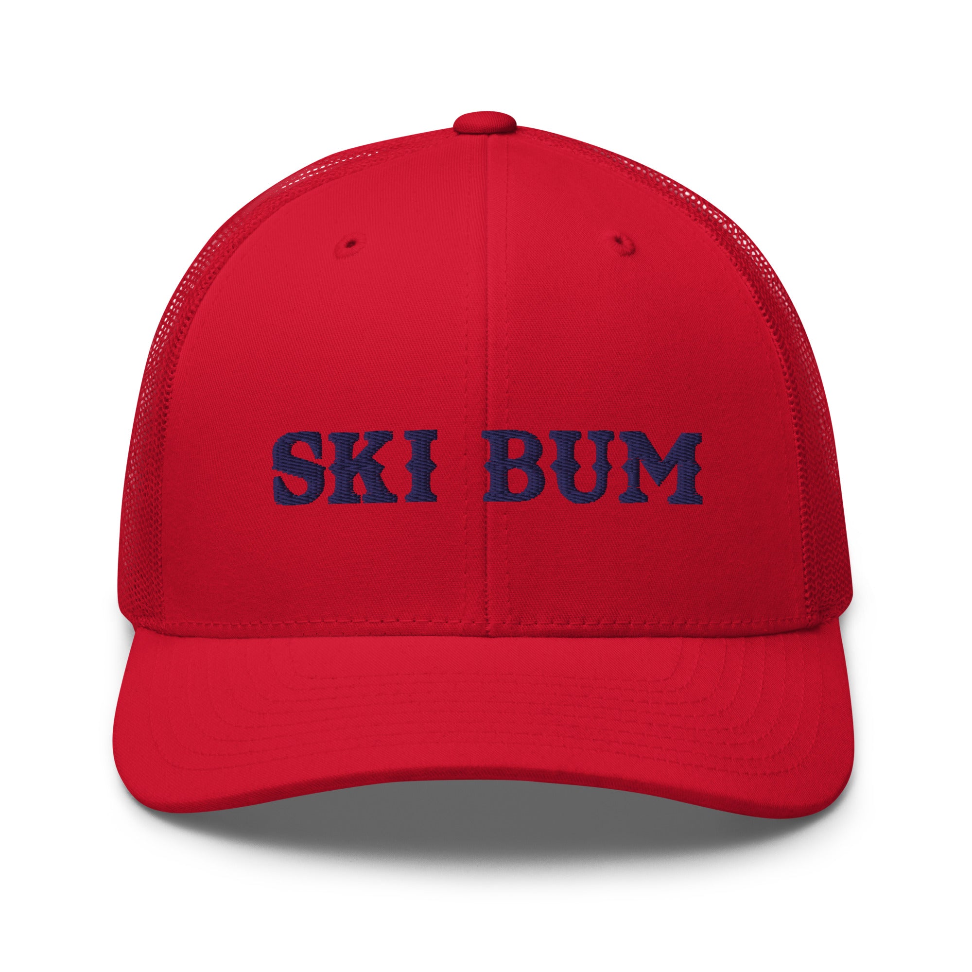 Casquette trucker rétro Ski Bum Navy 3DPuffy