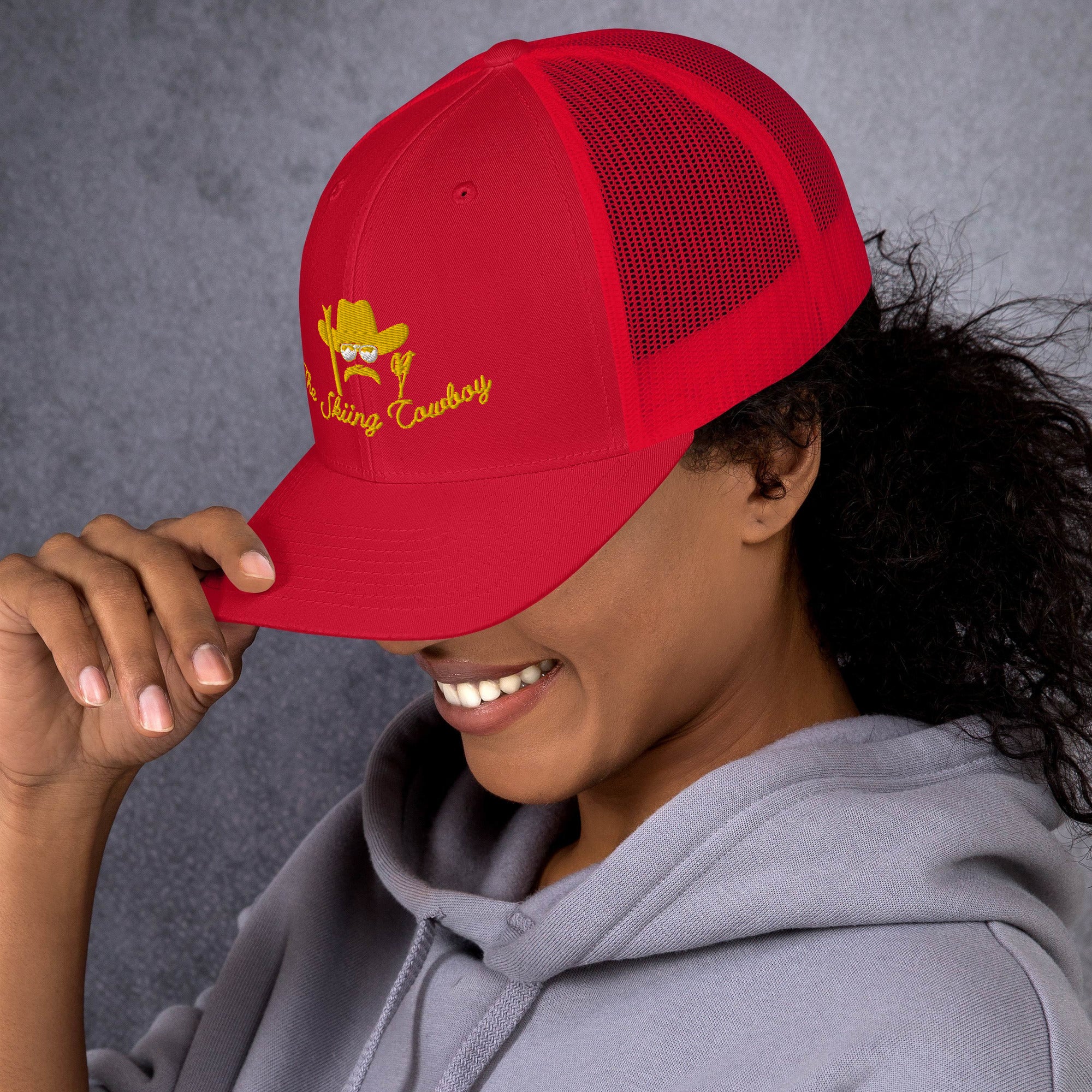 Casquette trucker rétro The Skiing Cowboy
