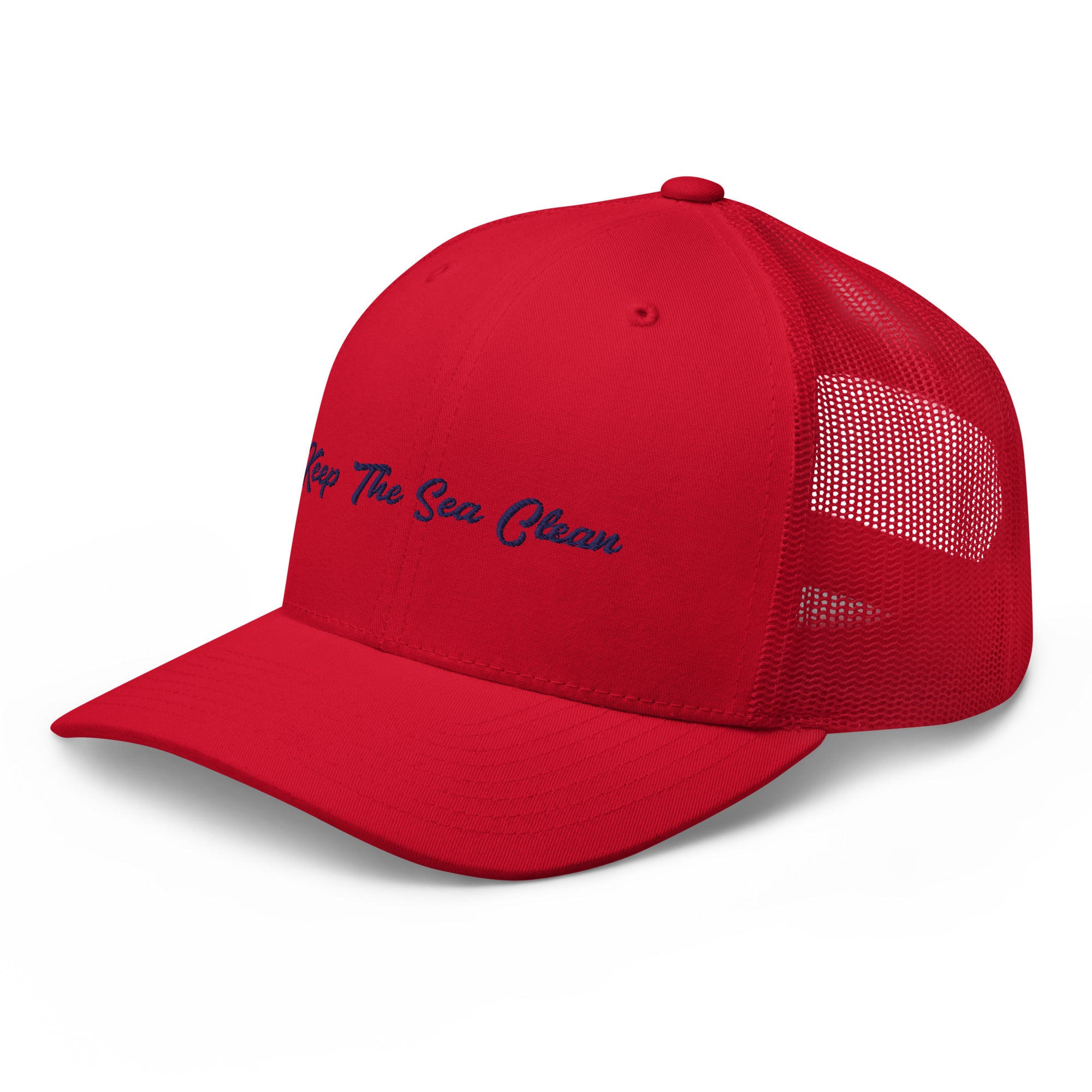 Retro Trucker Cap Keep The Sea Clean Navy