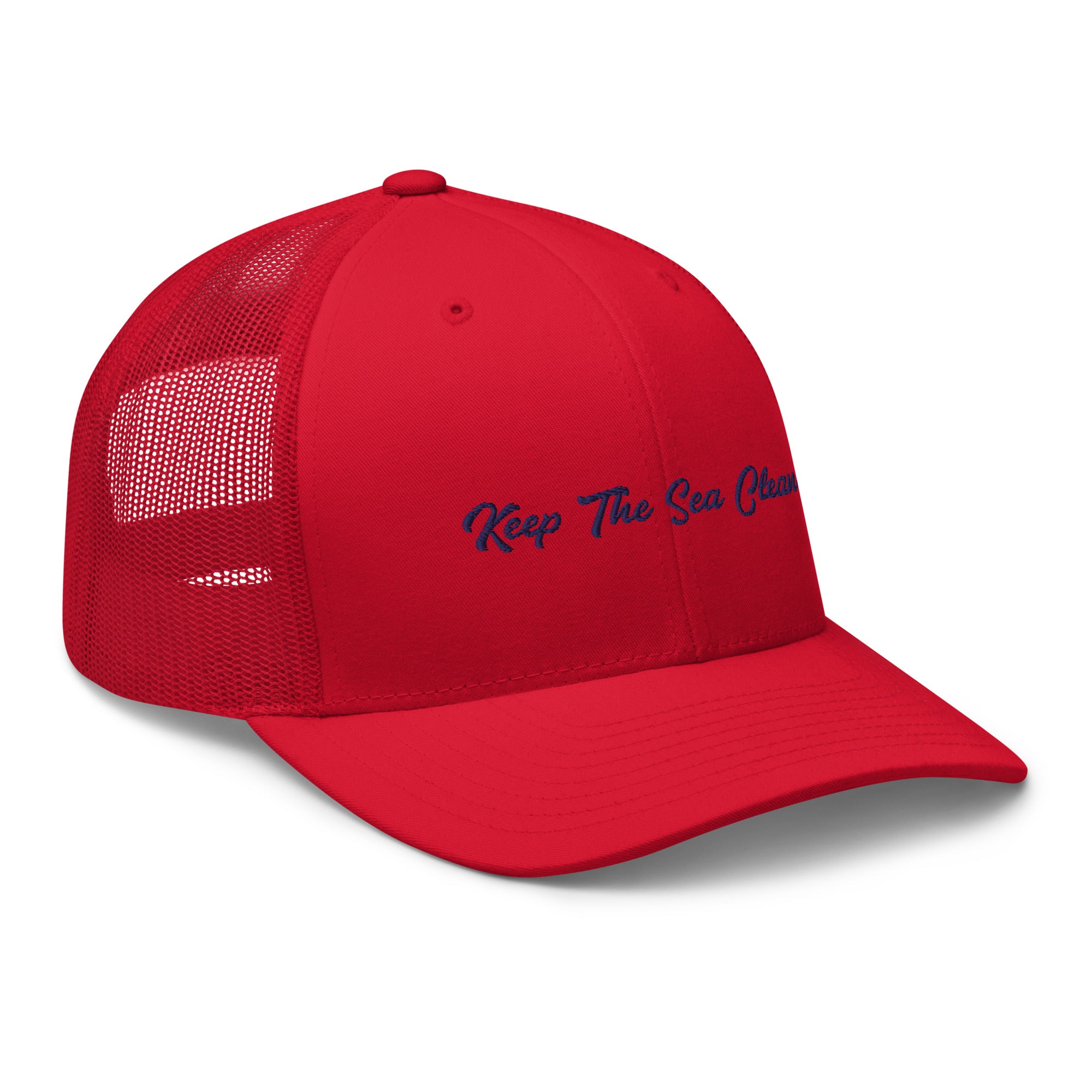 Retro Trucker Cap Keep The Sea Clean Navy