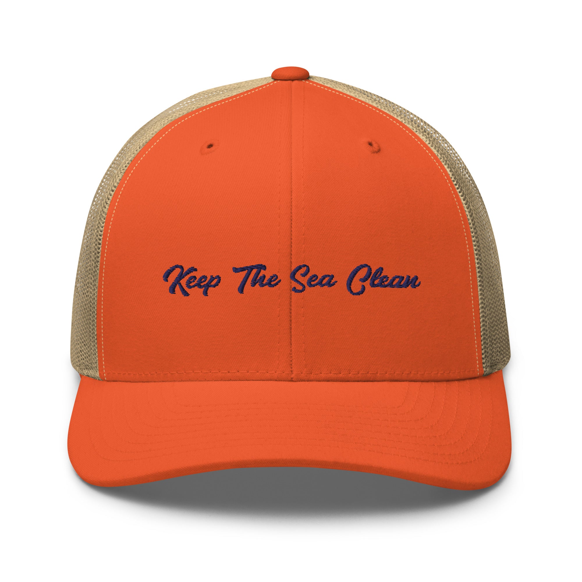 Casquette trucker rétro bicolore Keep The Sea Clean Navy