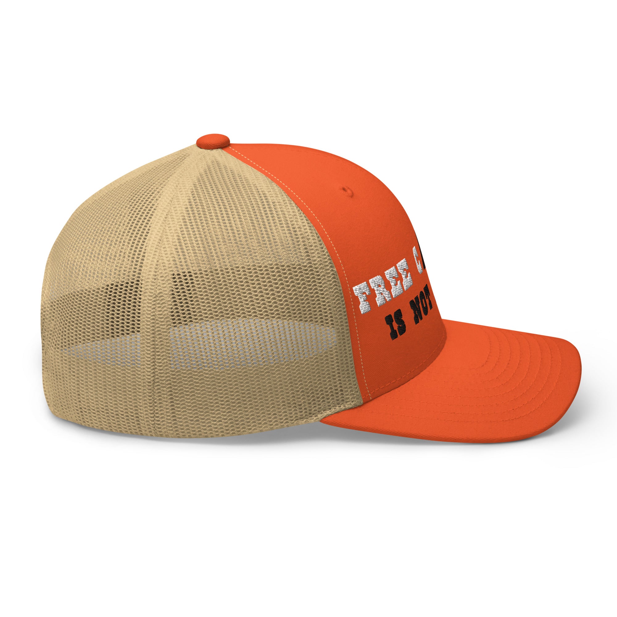 Two-Tone Retro Trucker Cap Free camping is not a crime white/black