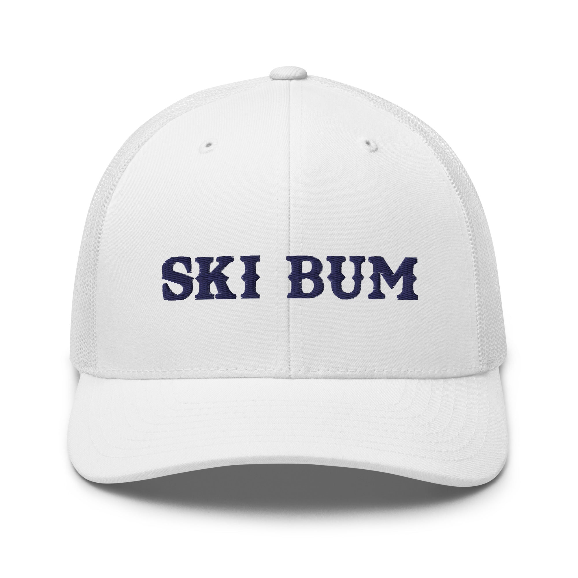 Casquette trucker rétro Ski Bum Navy 3DPuffy