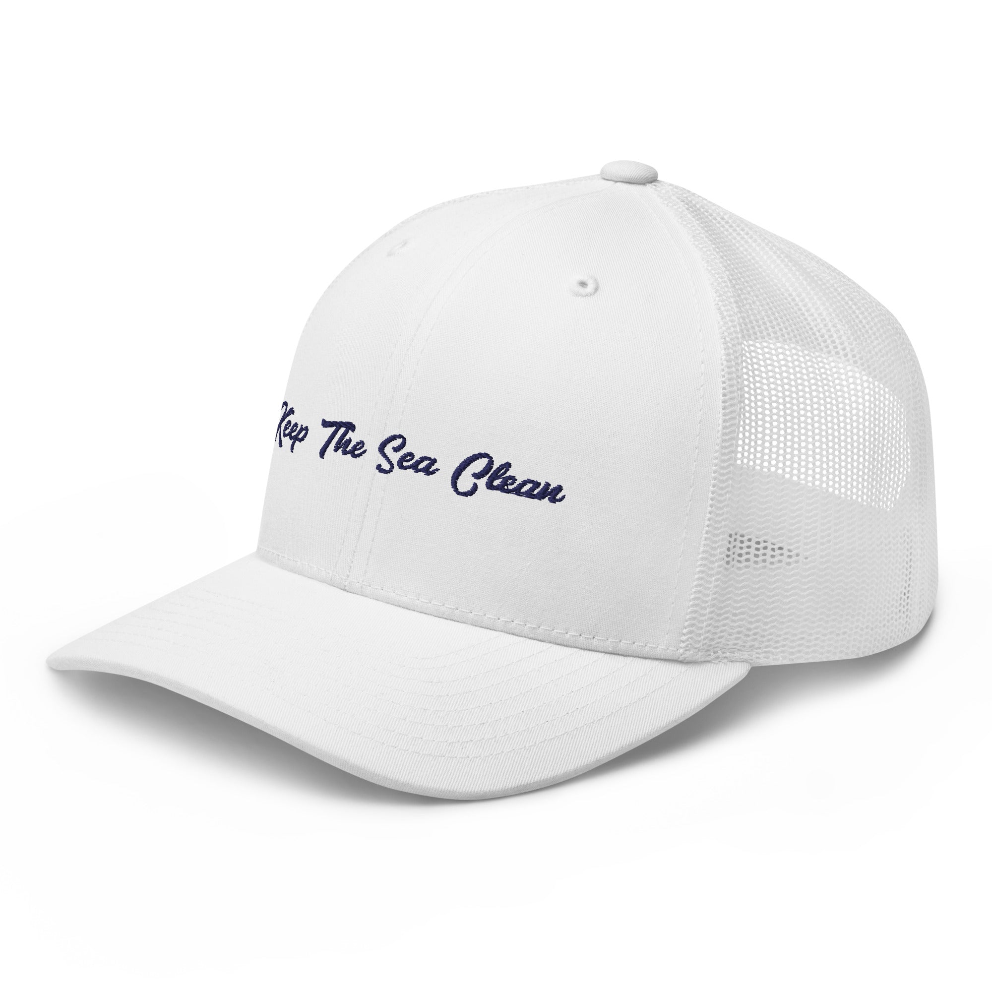 Casquette trucker rétro bicolore Keep The Sea Clean Navy