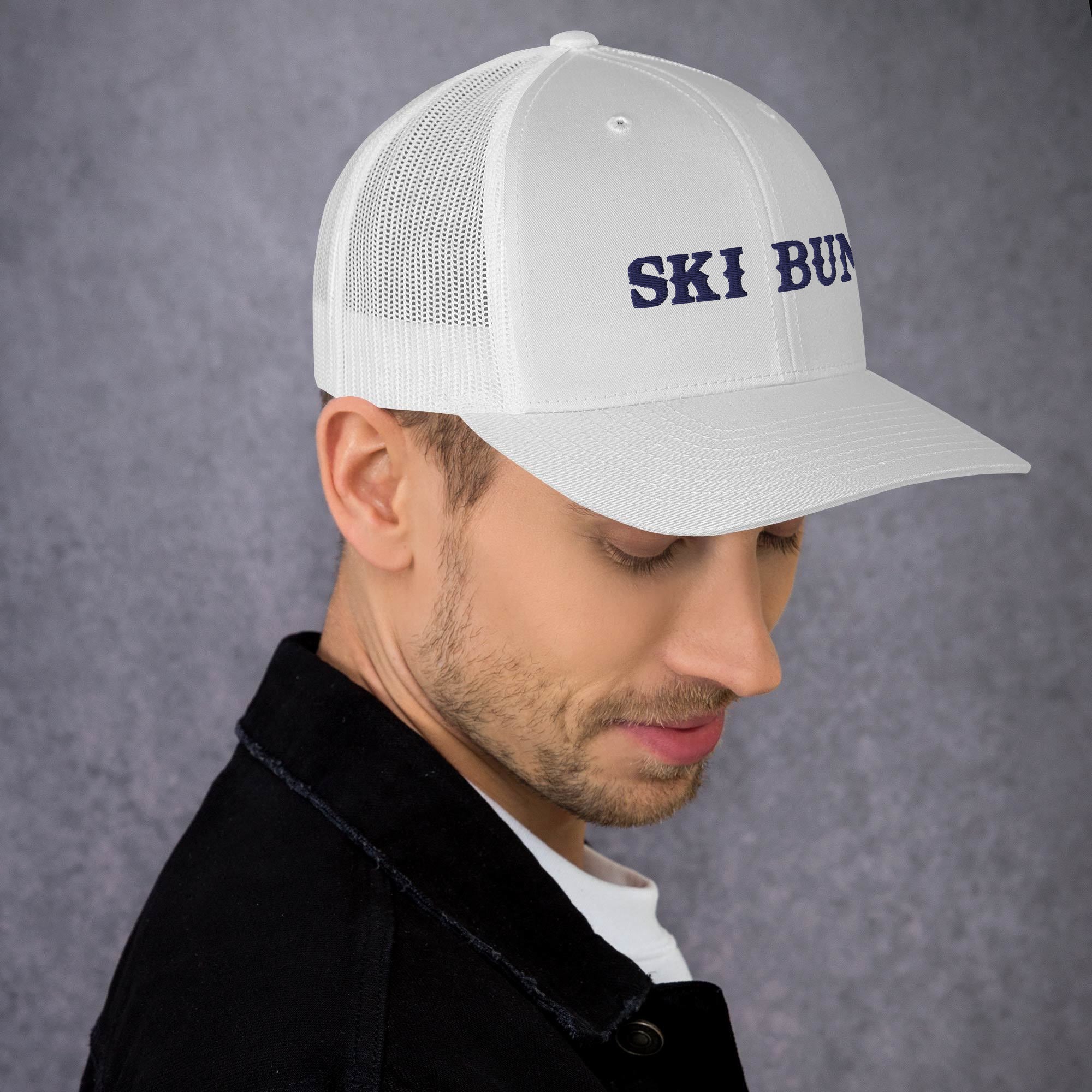 Casquette trucker rétro Ski Bum Navy 3DPuffy