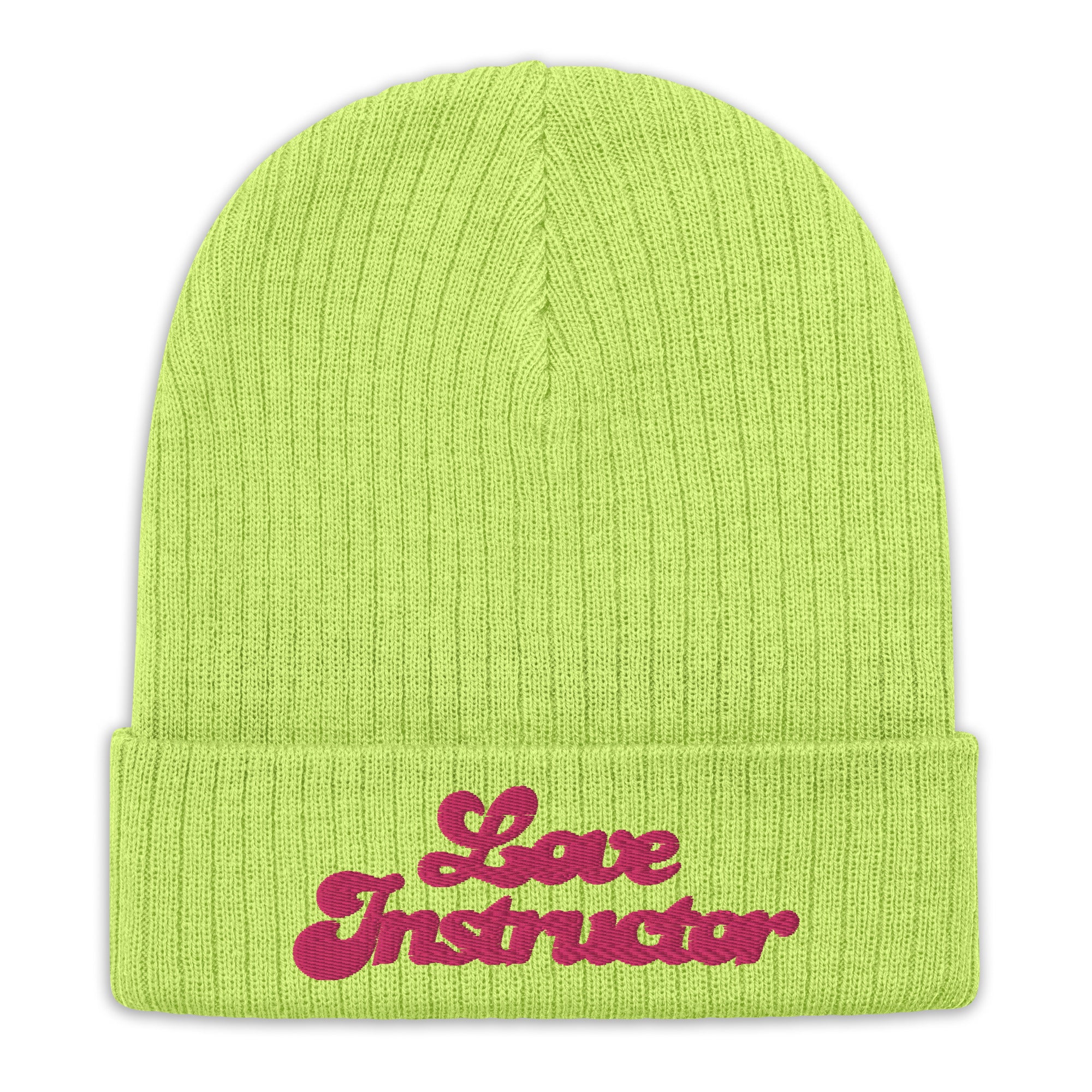 Bonnet éco-responsable en tricot côtelé Love Instructor