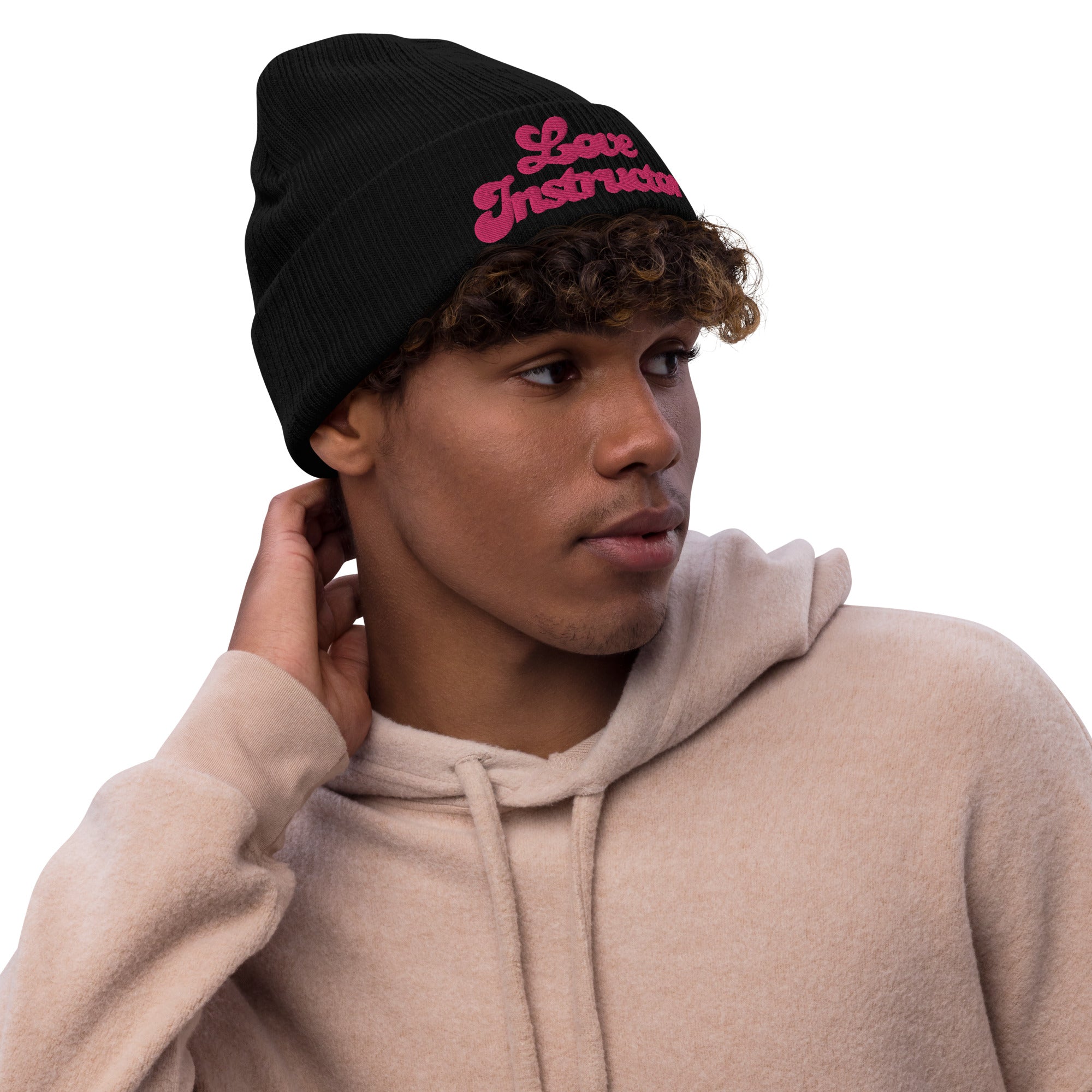 Bonnet éco-responsable en tricot côtelé Love Instructor