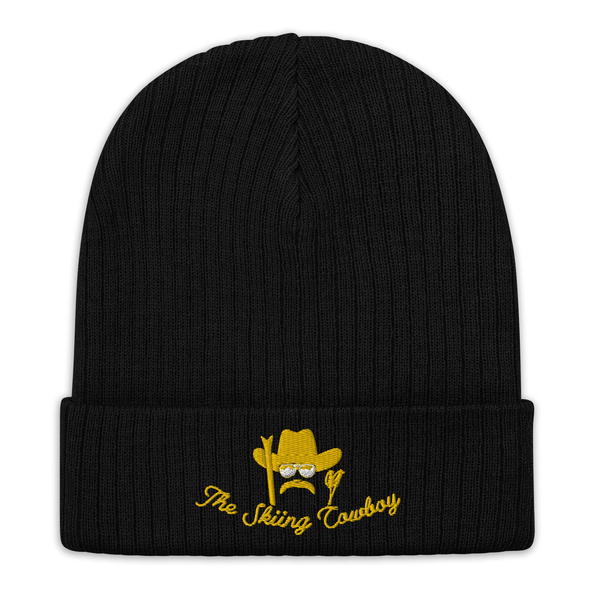 Bonnet éco-responsable en tricot côtelé The Skiing Cowboy Gold