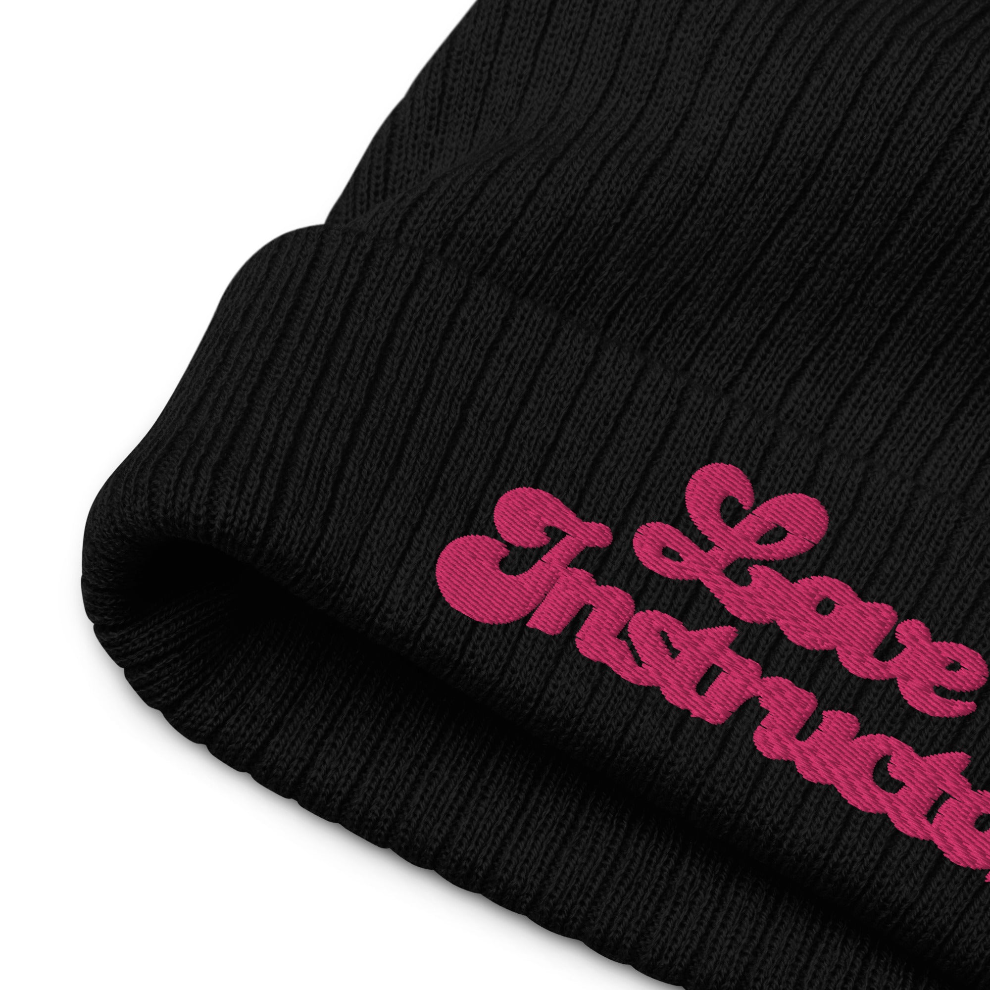 Bonnet éco-responsable en tricot côtelé Love Instructor