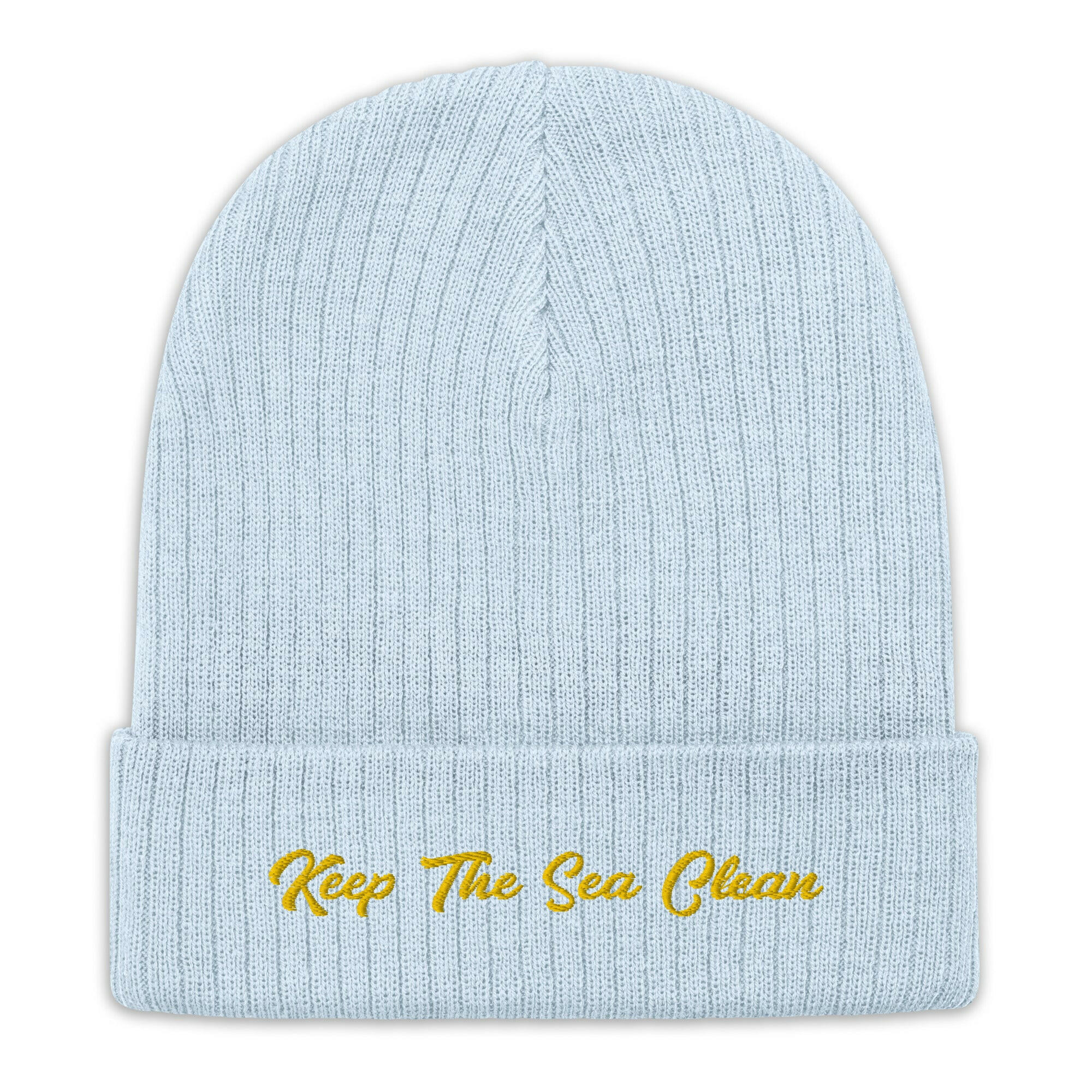 Bonnet éco-responsable en tricot côtelé Keep The Sea Clean Gold