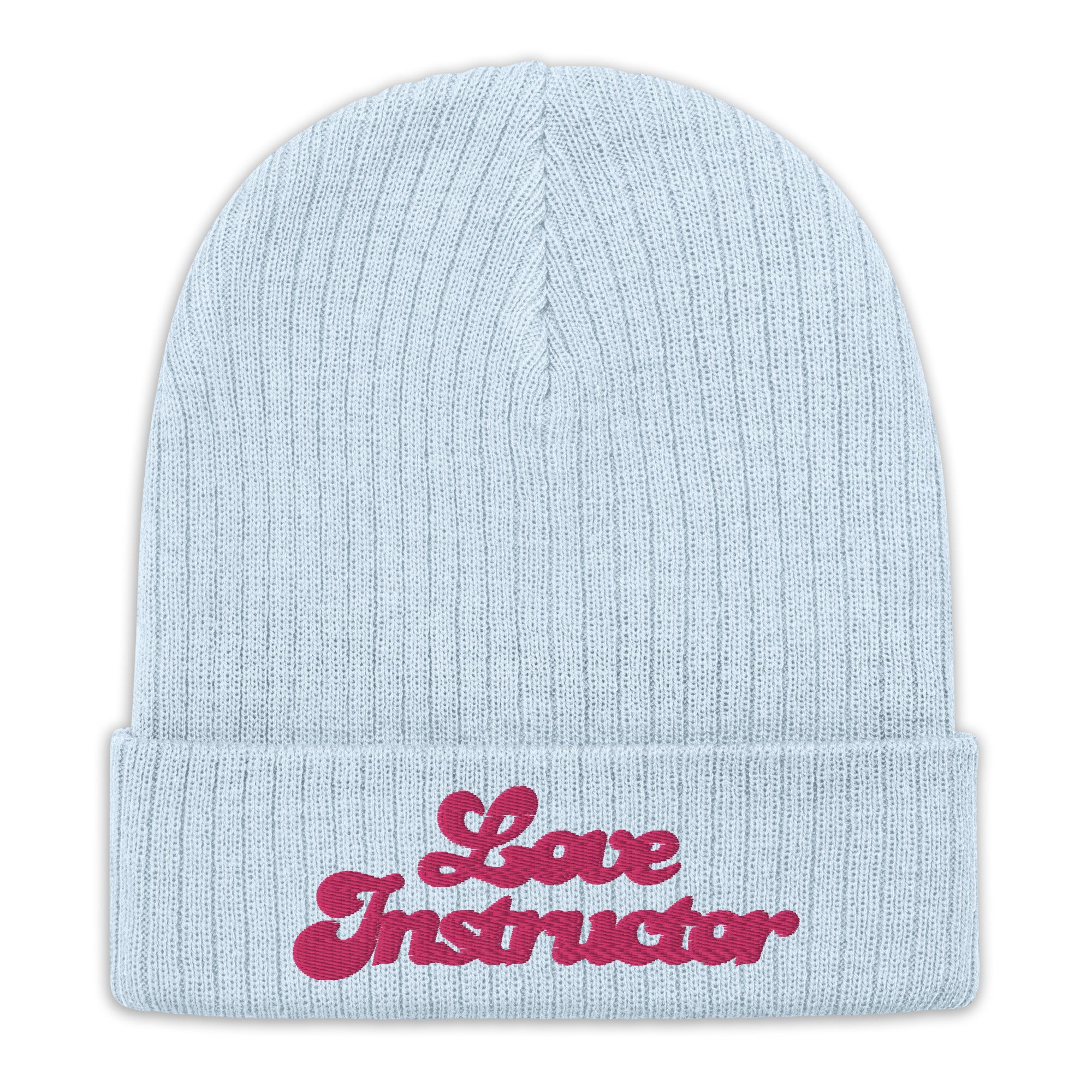 Bonnet éco-responsable en tricot côtelé Love Instructor
