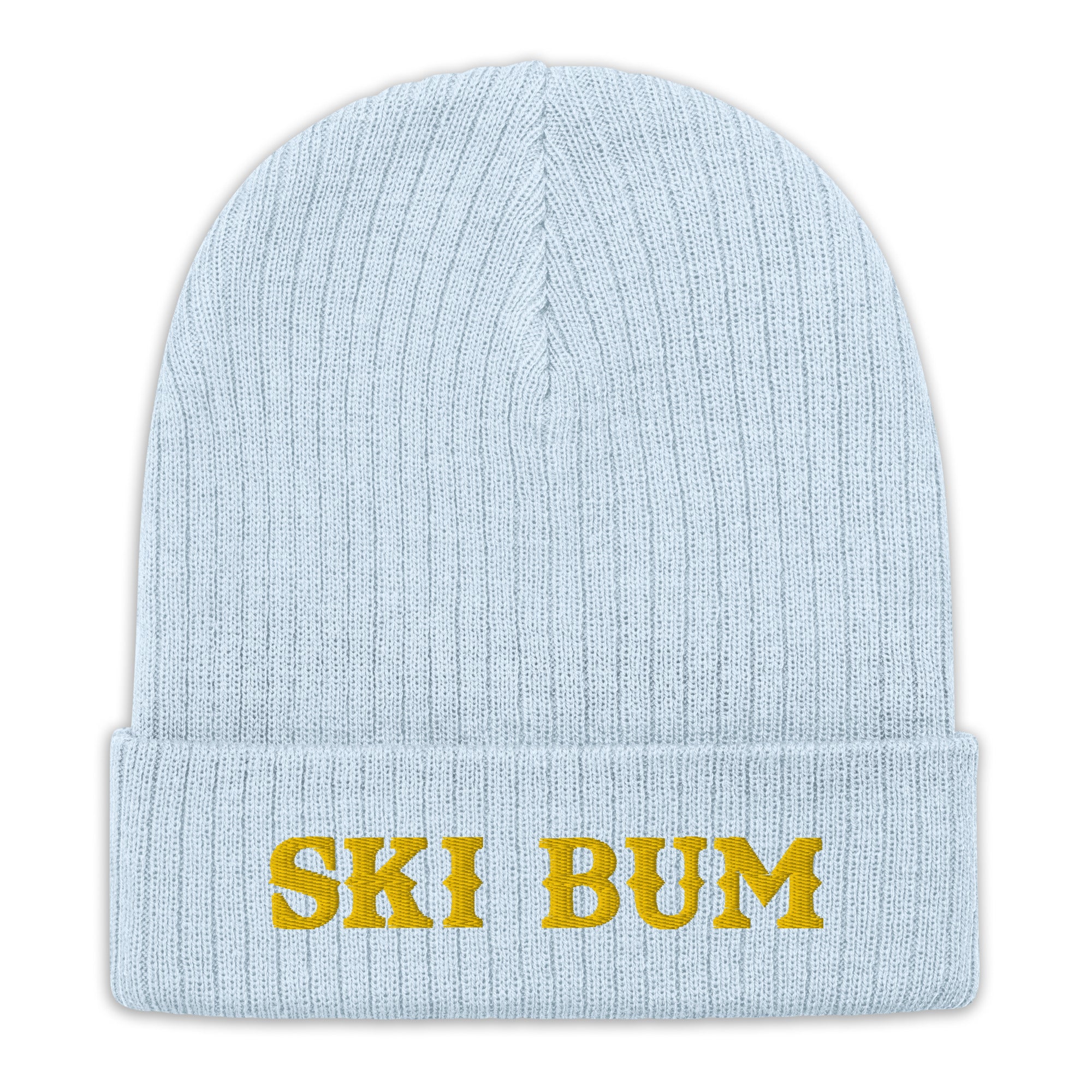 Bonnet éco-responsable en tricot côtelé Ski Bum Doré