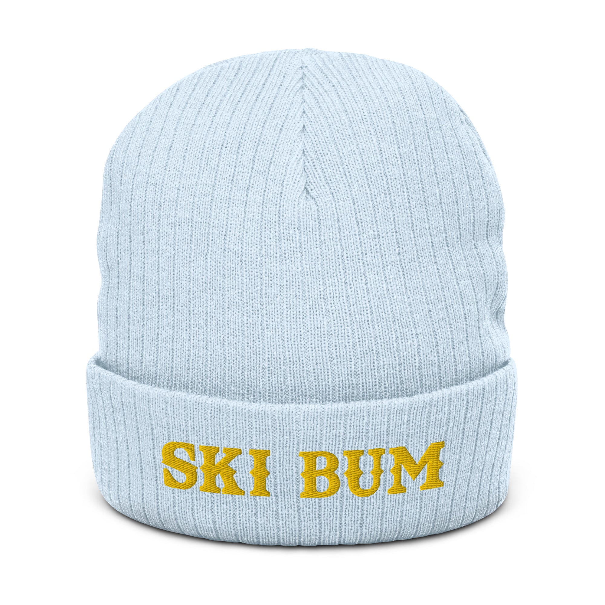 Bonnet éco-responsable en tricot côtelé Ski Bum Doré