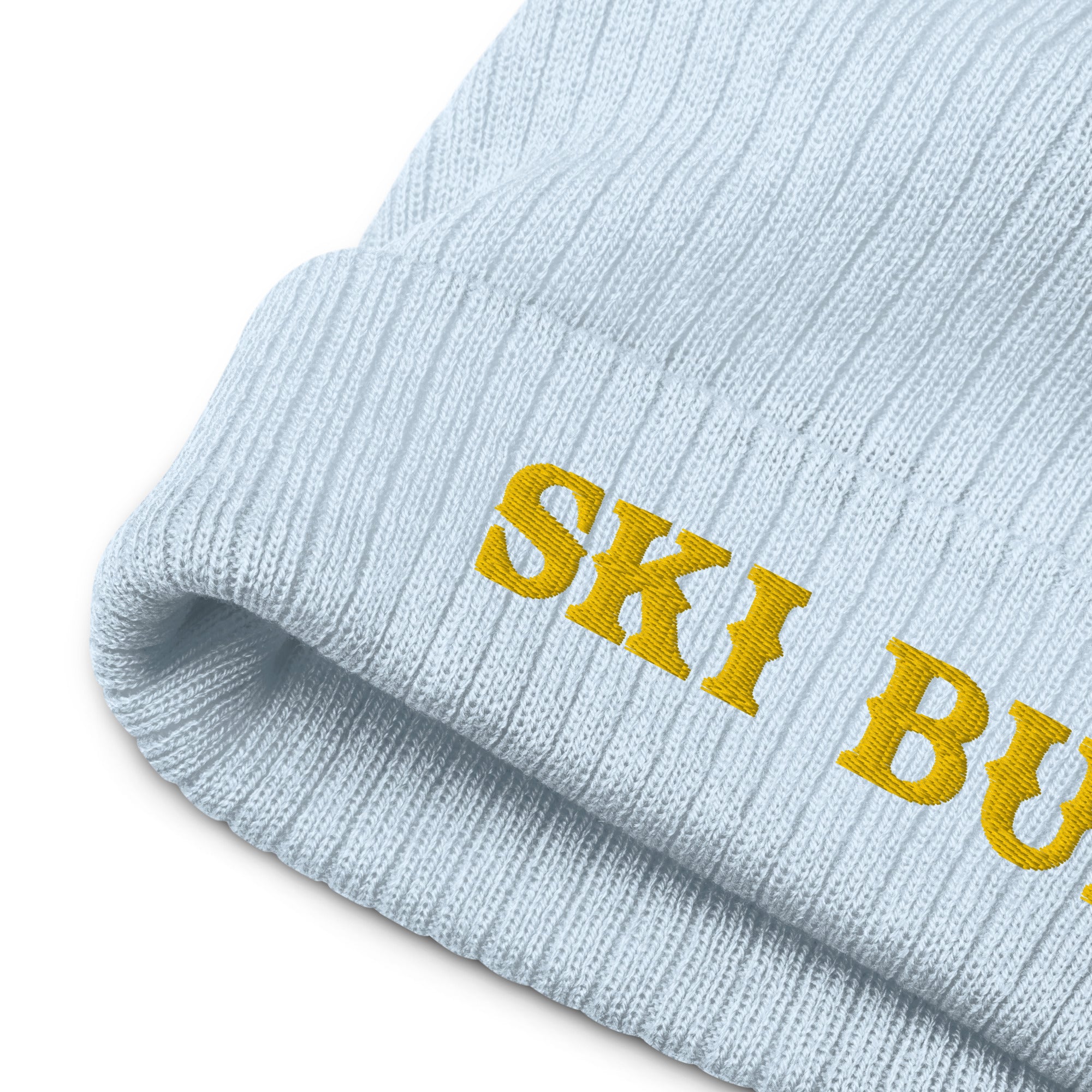 Bonnet éco-responsable en tricot côtelé Ski Bum Doré
