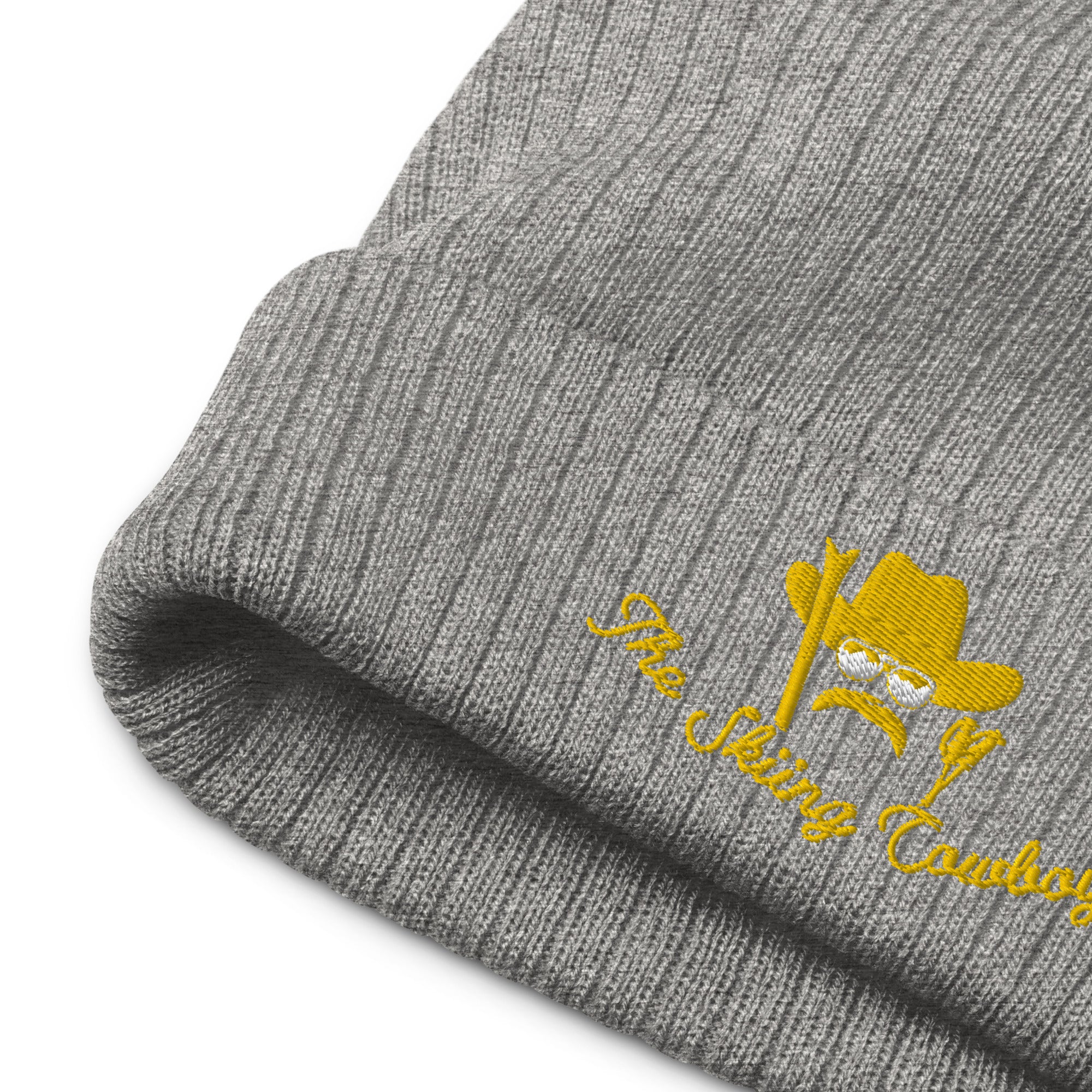 Bonnet éco-responsable en tricot côtelé The Skiing Cowboy Gold