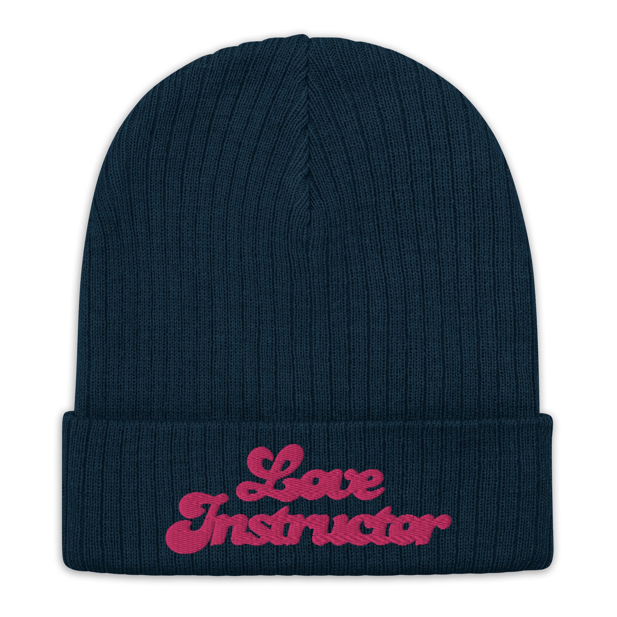 Bonnet éco-responsable en tricot côtelé Love Instructor