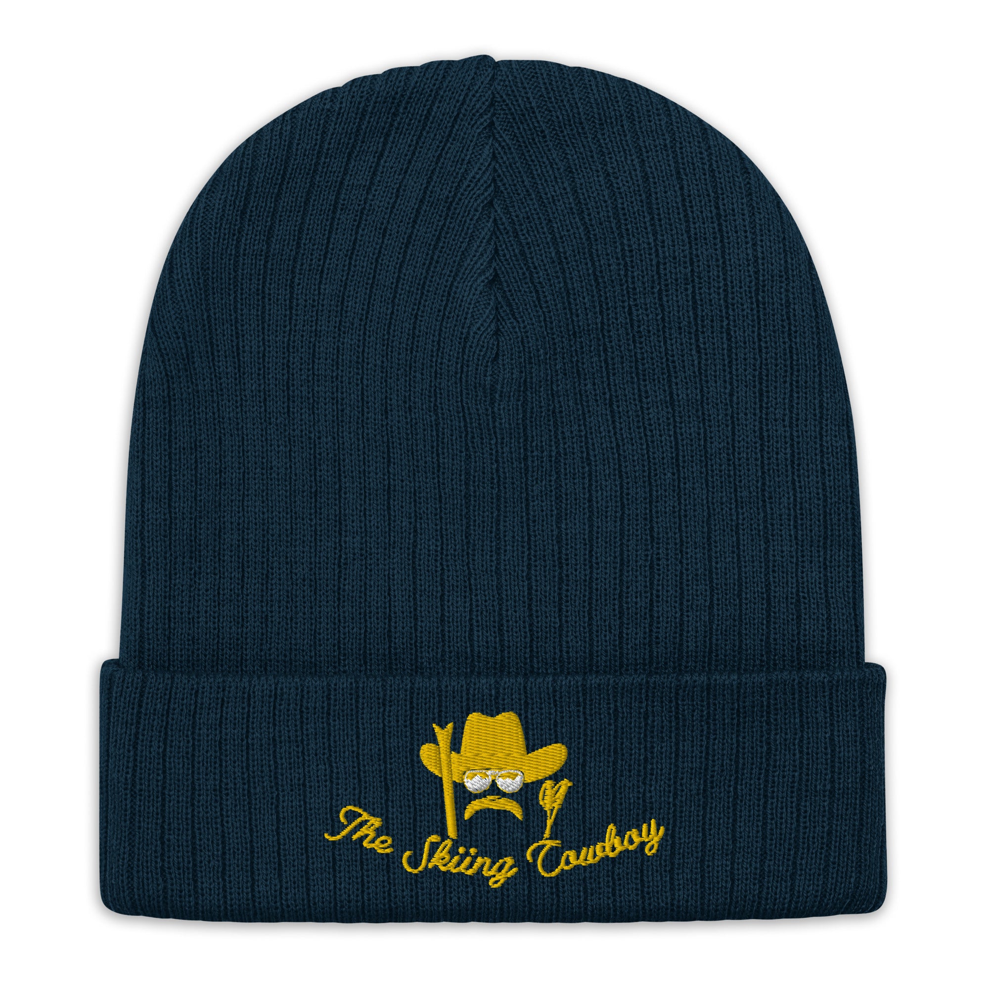 Bonnet éco-responsable en tricot côtelé The Skiing Cowboy Gold