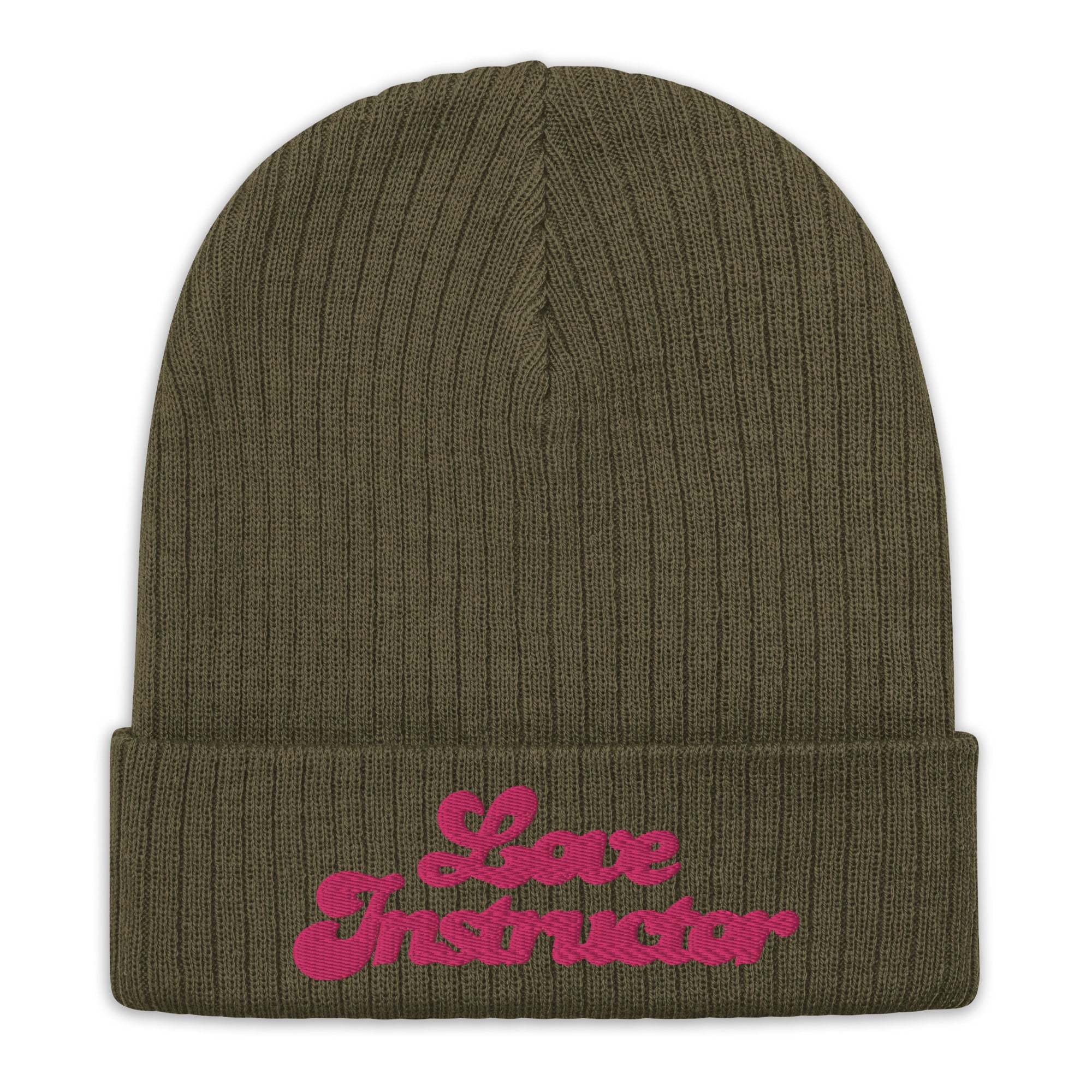 Bonnet éco-responsable en tricot côtelé Love Instructor