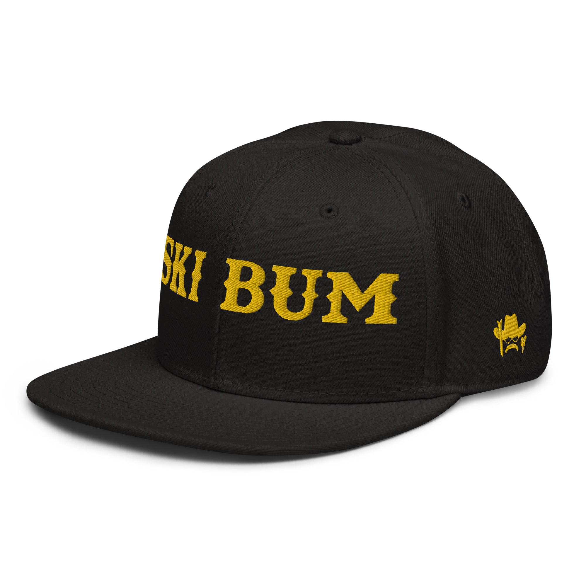 Casquette Snapback Otto Cap Ski Bum Gold brodé 3DPuffy sur 3 côtés