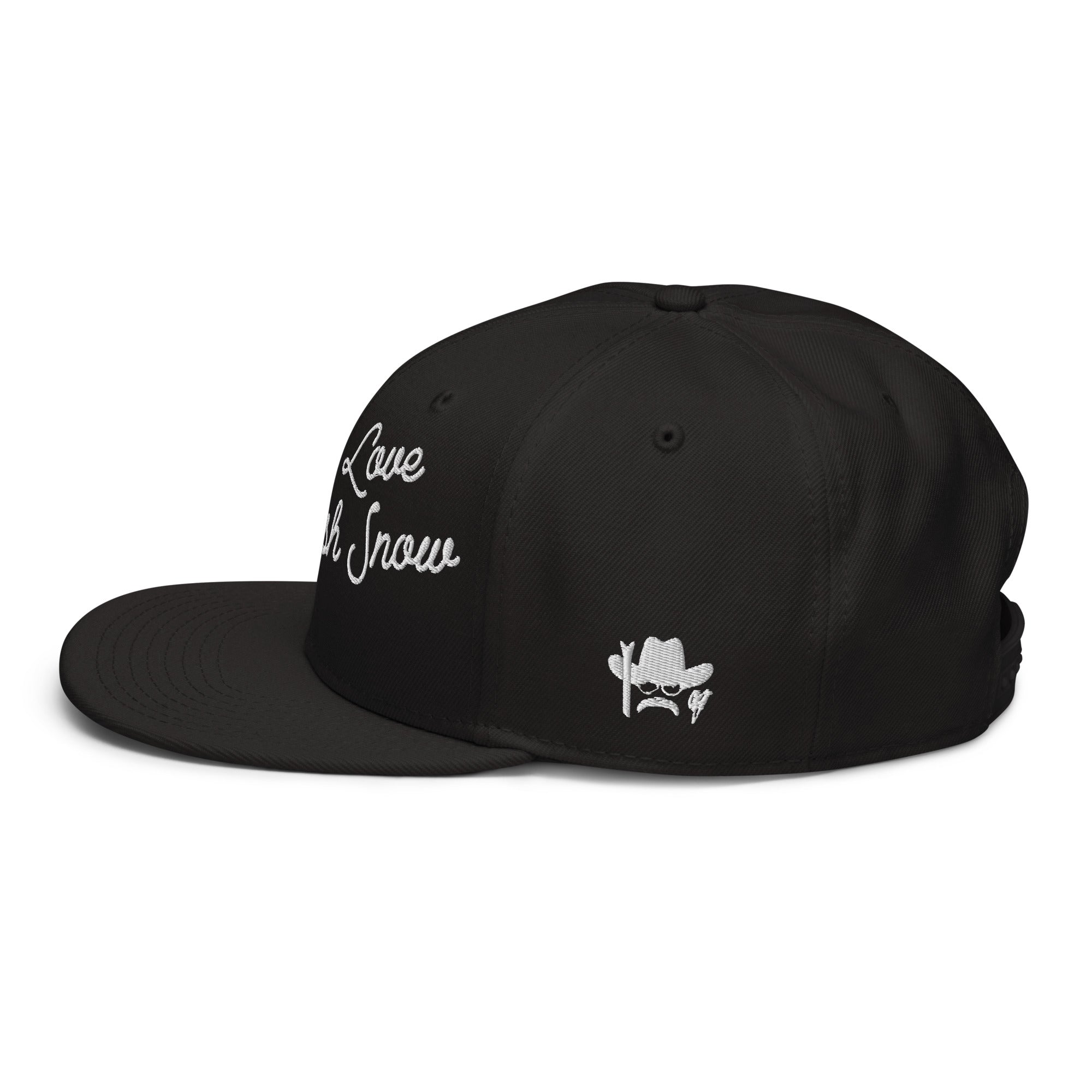 Casquette Snapback Otto Cap Peace, Love and Fresh Snow White brodé sur 3 côtés