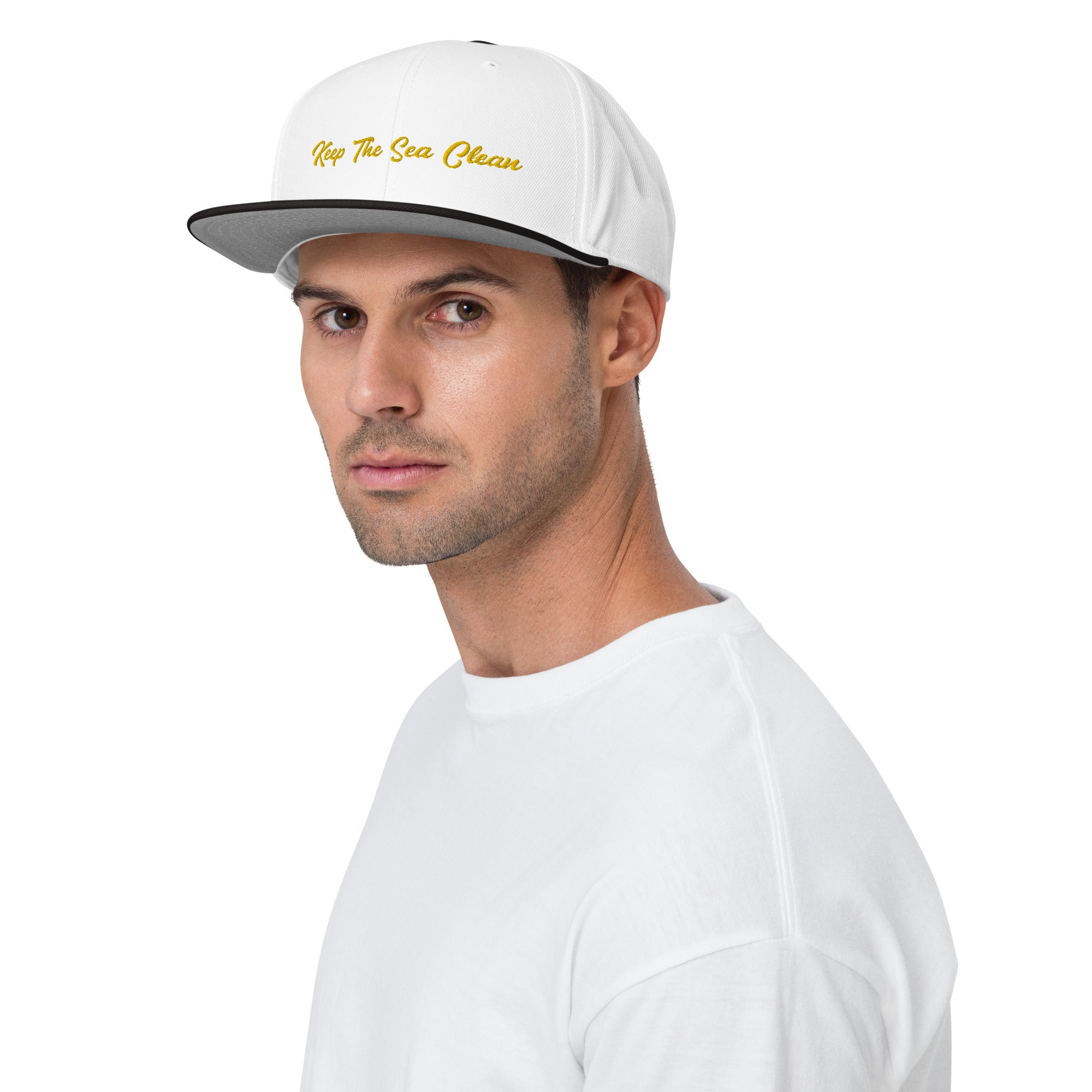 Two-Tone Snapback Otto Cap Keep The Sea Clean