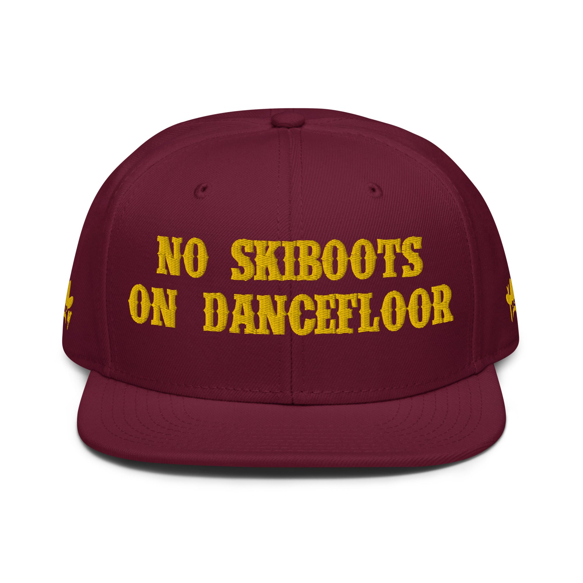 Casquette Snapback Otto Cap No Skiboots on Dancefloor Gold brodé sur 3 côtés
