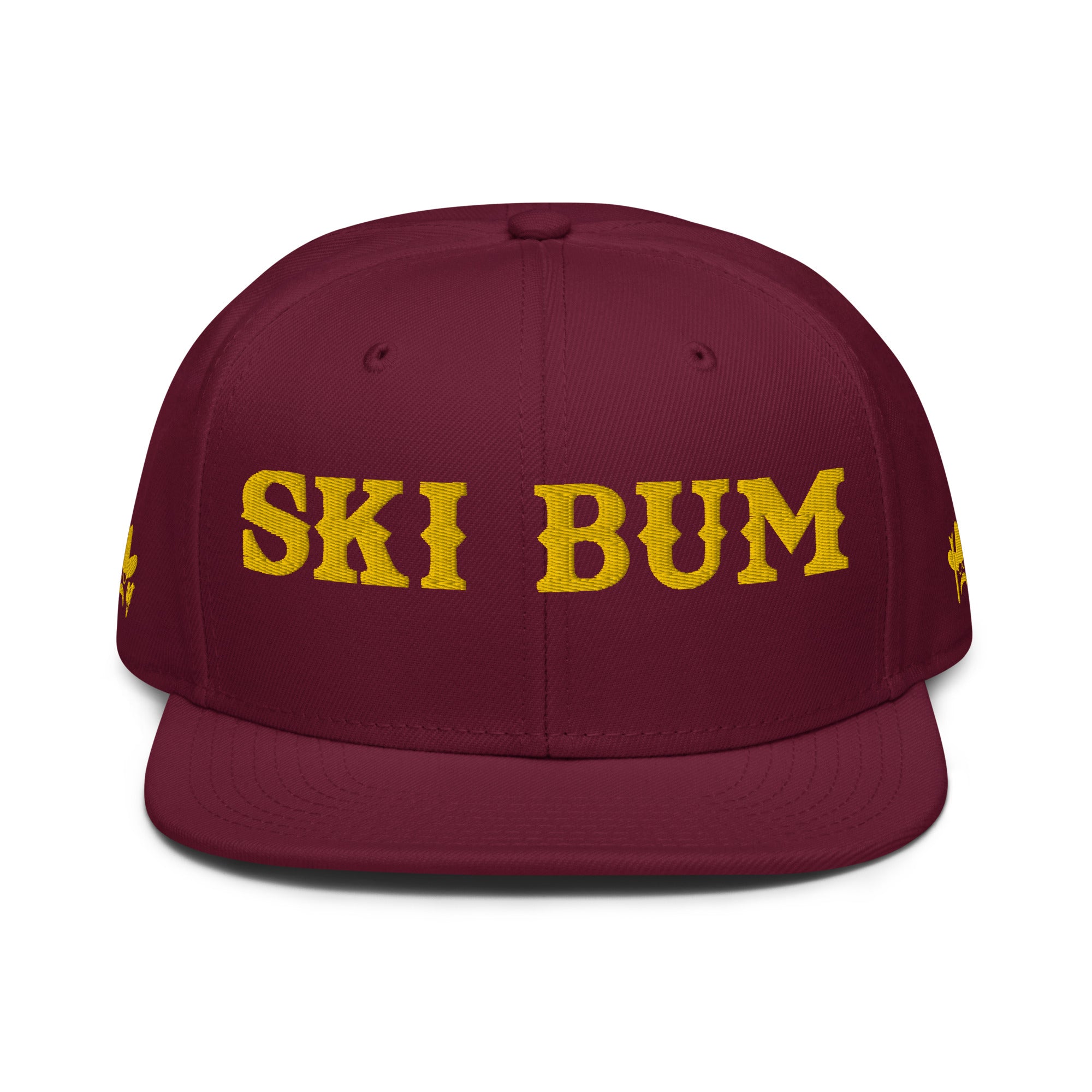 Casquette Snapback Otto Cap Ski Bum Gold brodé 3DPuffy sur 3 côtés